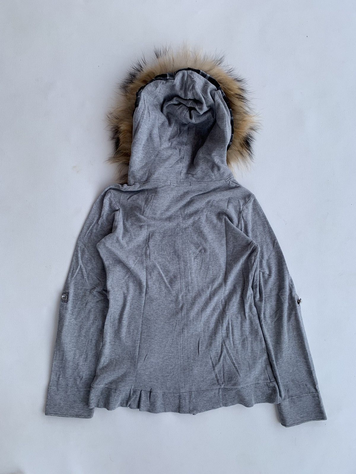 Other Crazy Persons Girl White Love Poem Zip Fur Hood Size S / US 4 / IT 40 - 10 Thumbnail