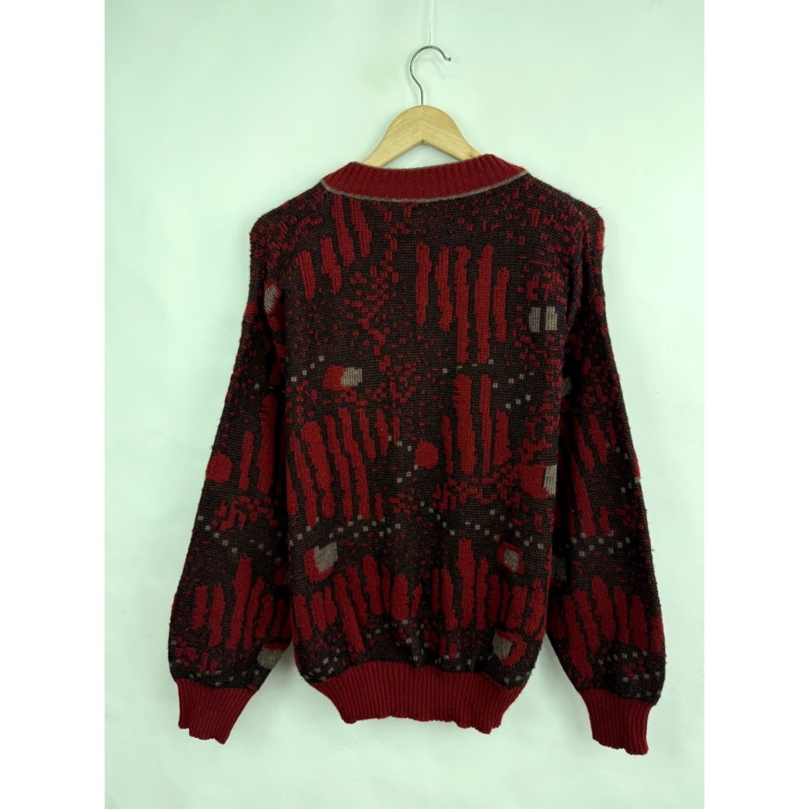Etro Vintage 90s Archive Avant-Garde Y2K Sweater Red L Men Pullover Shirt Size US L / EU 52-54 / 3 - 6 Thumbnail