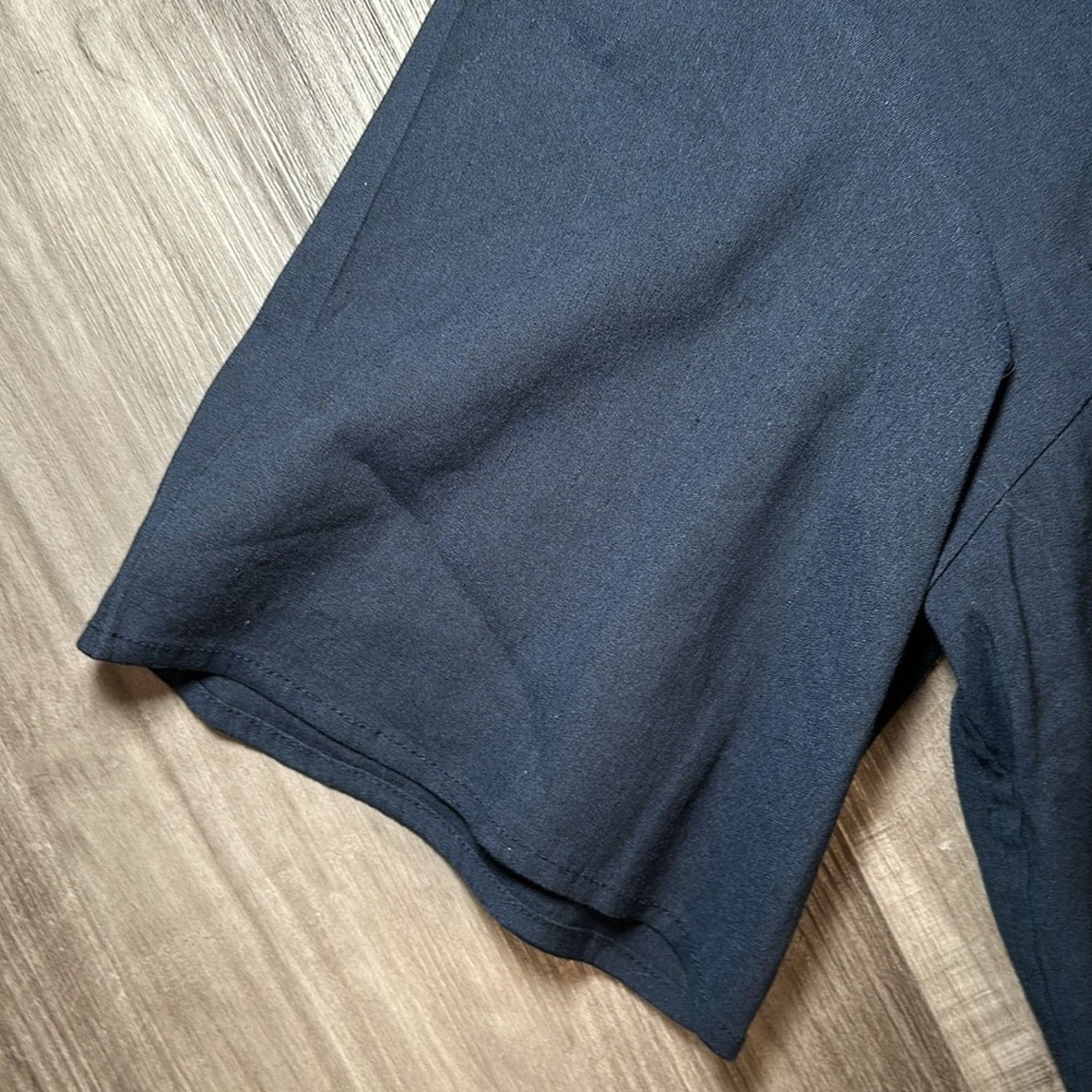 Vince Vince Shirred Band Collar Linen Blend Blouse - Medium Size M / US 6-8 / IT 42-44 - 3 Thumbnail