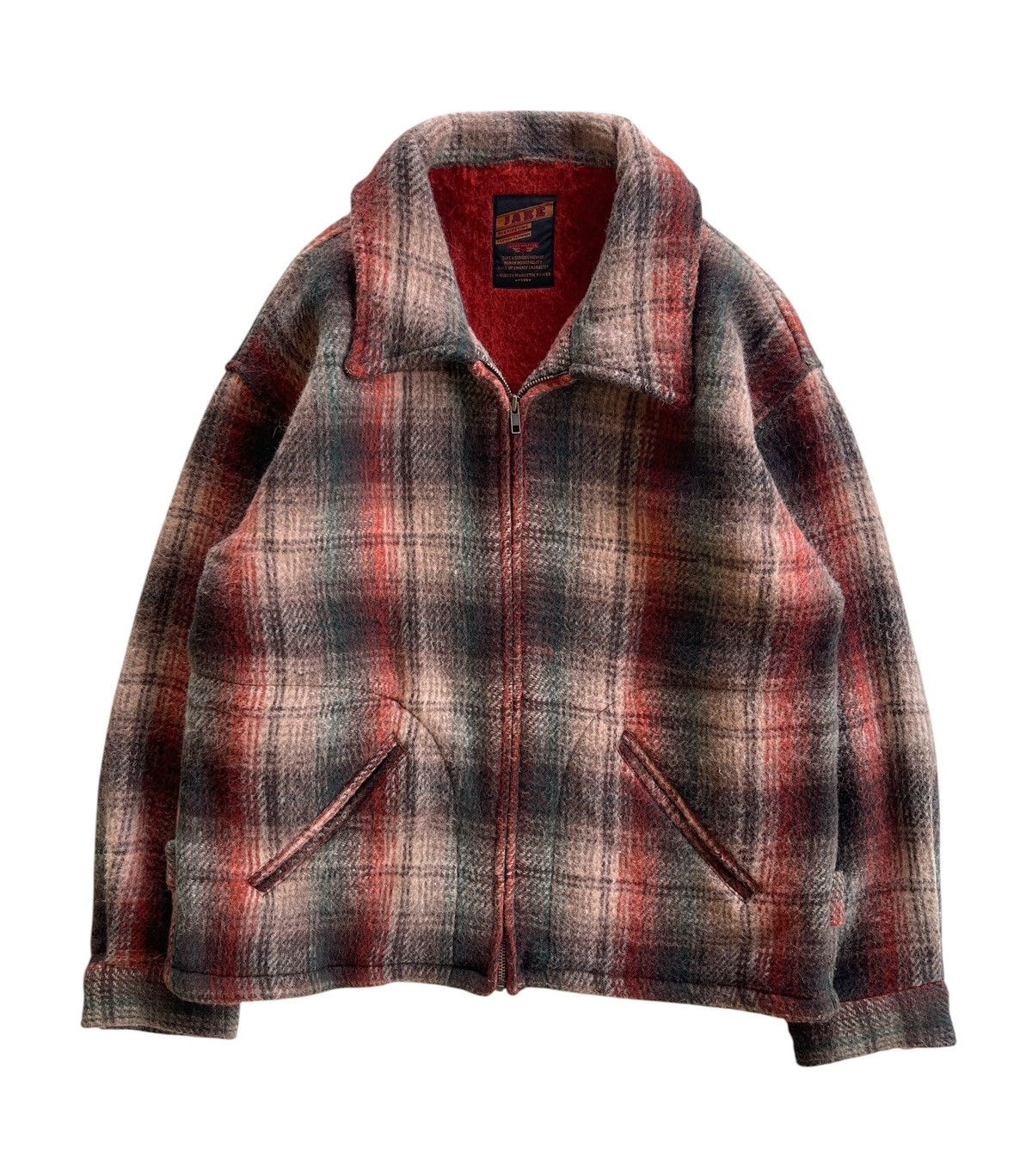 Japanese Brand JAKE Wool Shadow Plaid Blouson Jacket Size US L / EU 52-54 / 3 - 1 Thumbnail