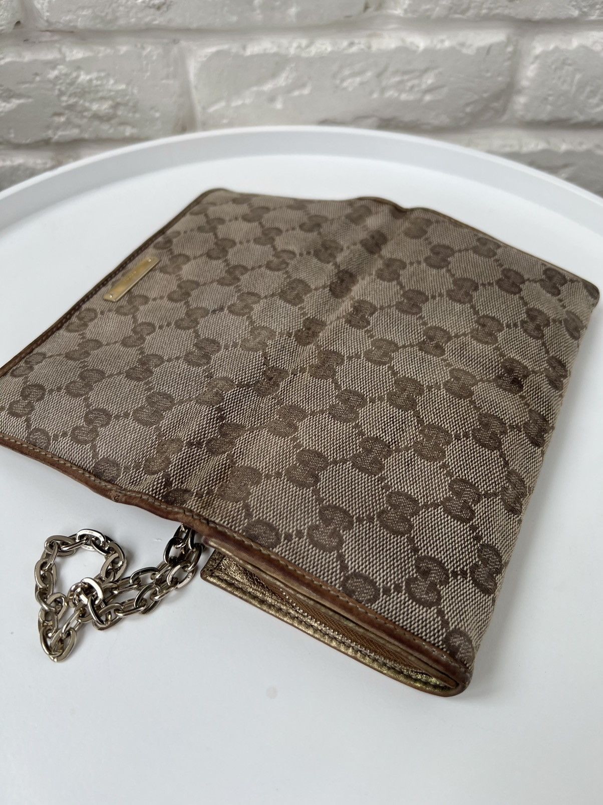 Gucci Gucci GG Monogram Vintage Canvas Clutch Chain Wallet Bag Size ONE SIZE - 9 Thumbnail