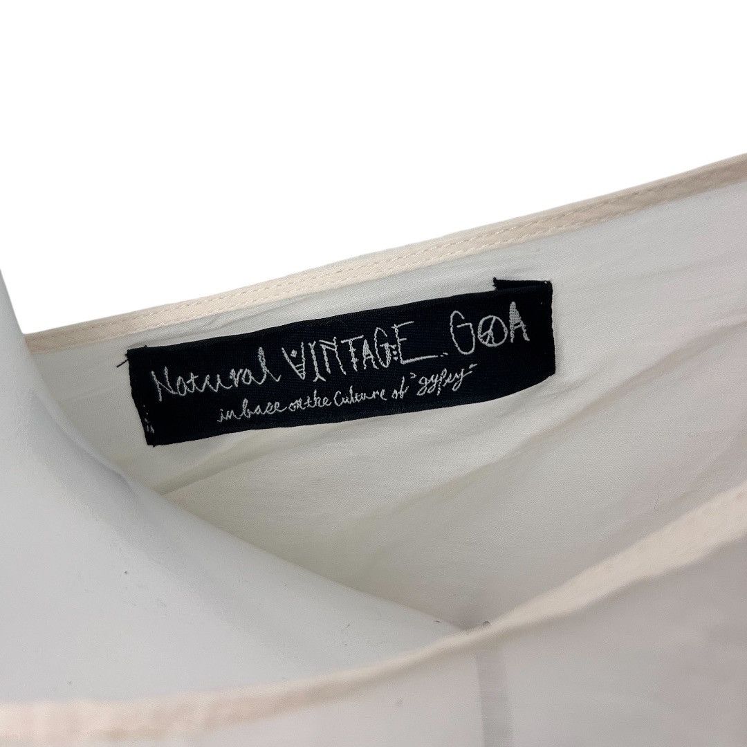 GOA Natural Vintage Goa Sheer Flowy Blouse Minimalist Boho Top Size M / US 6-8 / IT 42-44 - 7 Thumbnail