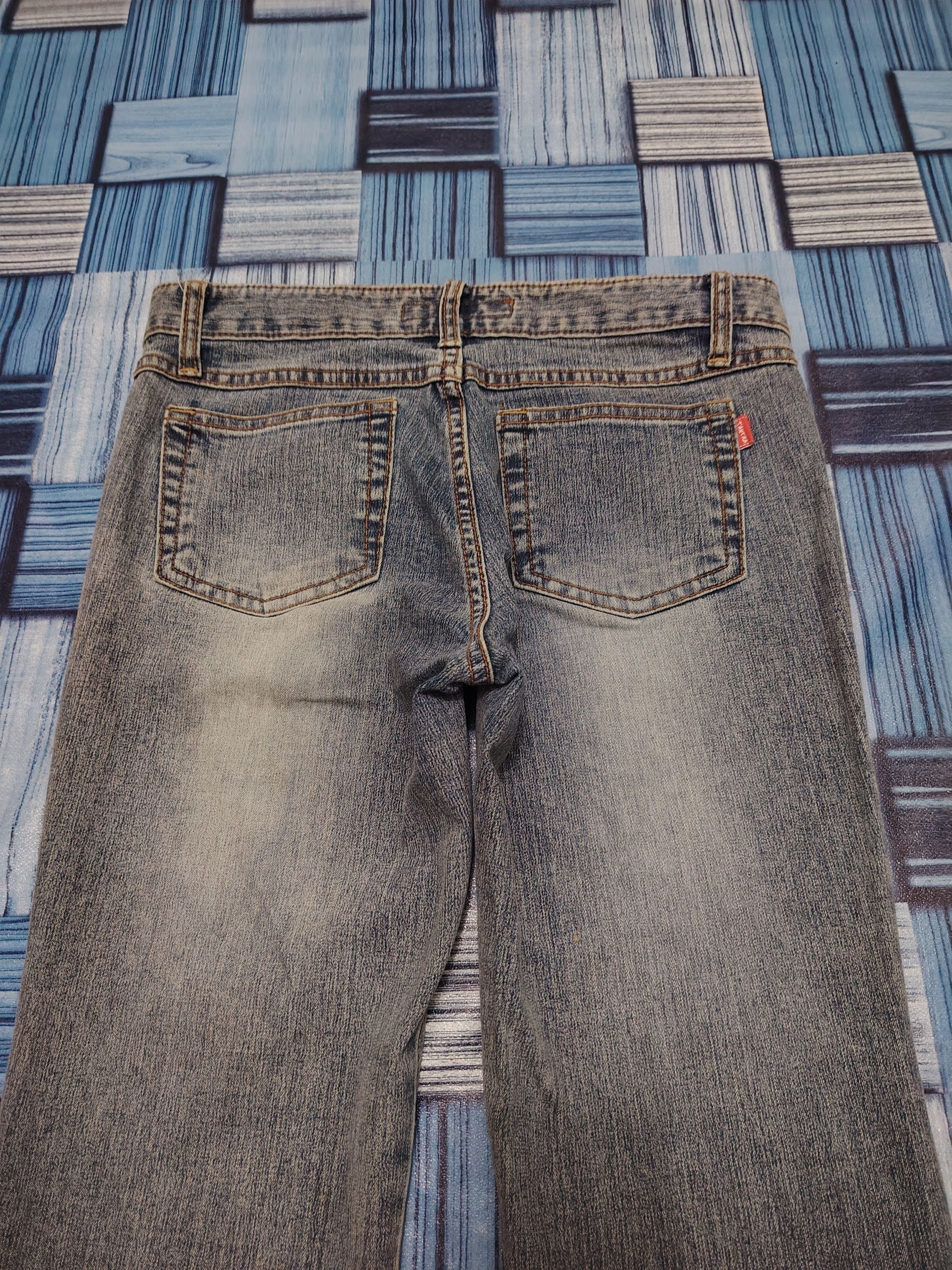 If Six Was Nine Japanese 90s Tantra Butterfly bead pattern Flared jeans Size US 28 / EU 44 - 15 Thumbnail