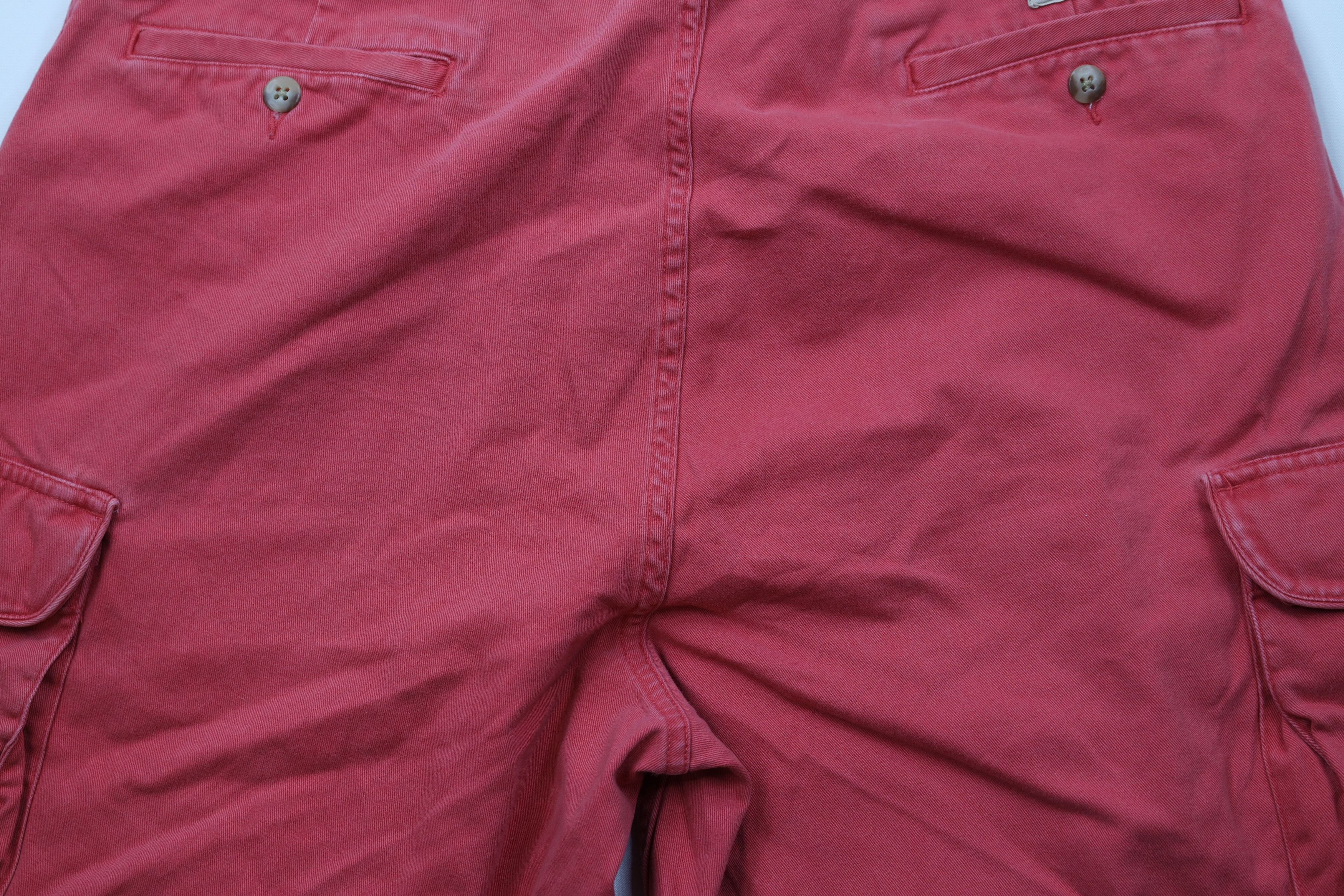 Ralph Lauren Vintage 90s Ralph Lauren Cargo Shorts Red Cotton Chinos Size US 34 / EU 50 - 12 Thumbnail
