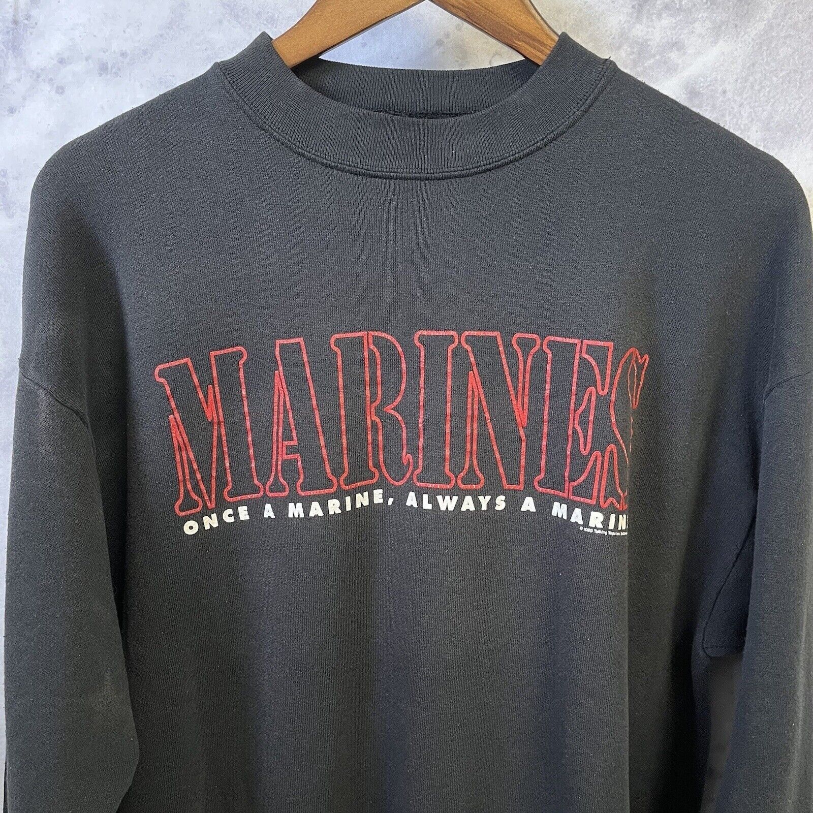 Vintage Vintage Marines Sweatshirt Adult Medium 90s Military Size US M / EU 48-50 / 2 - 1 Thumbnail