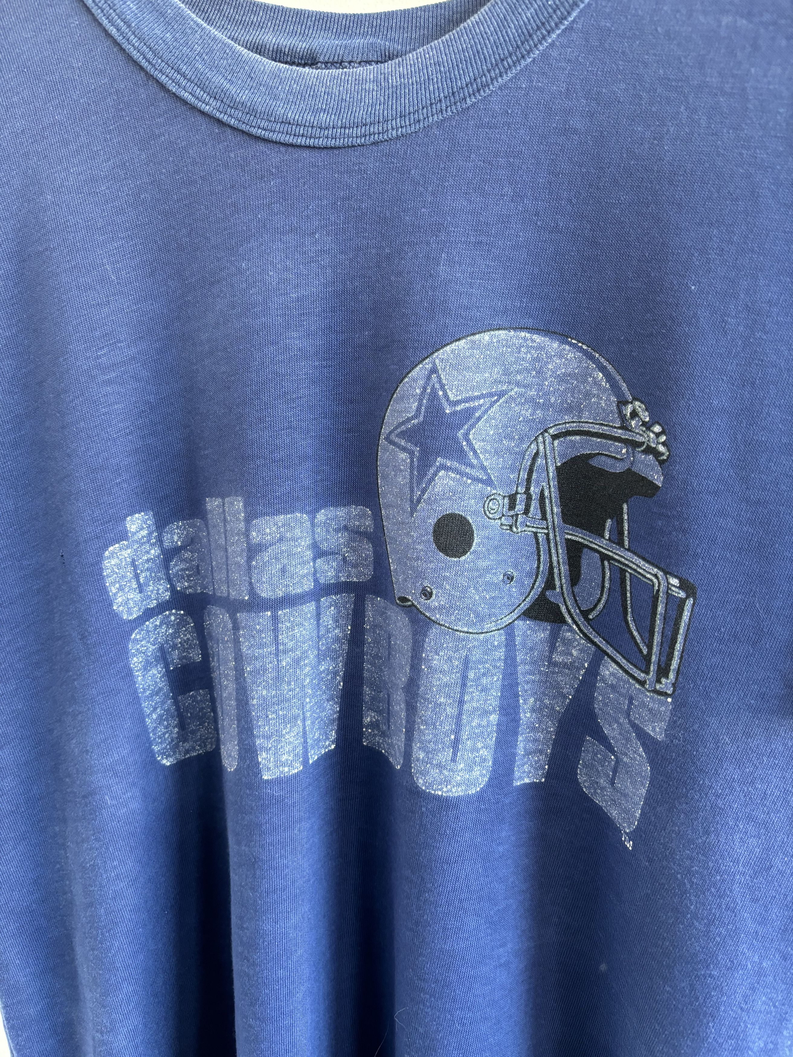 NFL × Vintage Vintage 80s Dallas Cowboys Ringer Washed Tee Size US L / EU 52-54 / 3 - 4 Thumbnail