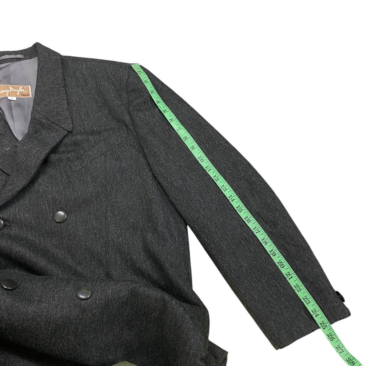 Mugler × Thierry Mugler × Vintage Vintage 90s Thierry Mugler Long Coat Wool Jacket Size US M / EU 48-50 / 2 - 15 Thumbnail