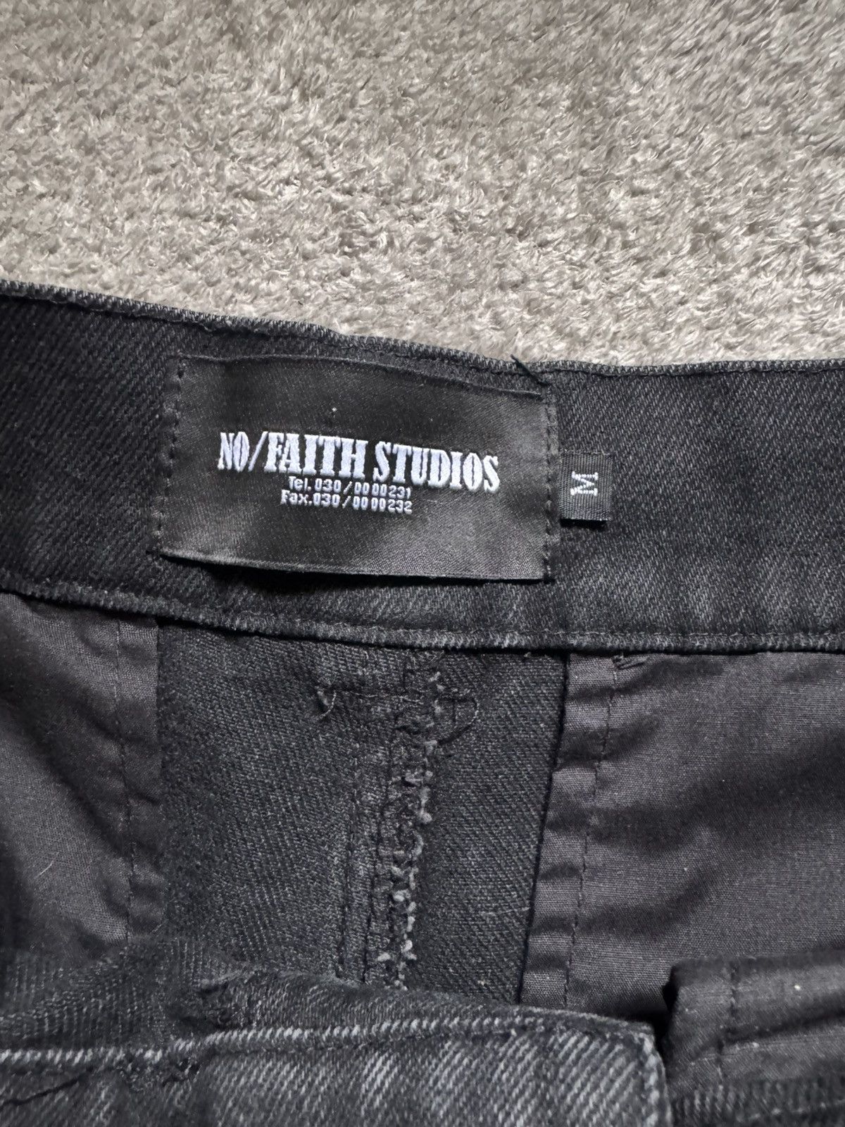 No Faith Studios No/Faith Studios Stone Wash Flare Pocket Cargo Jeans Size US 32 / EU 48 - 5 Thumbnail
