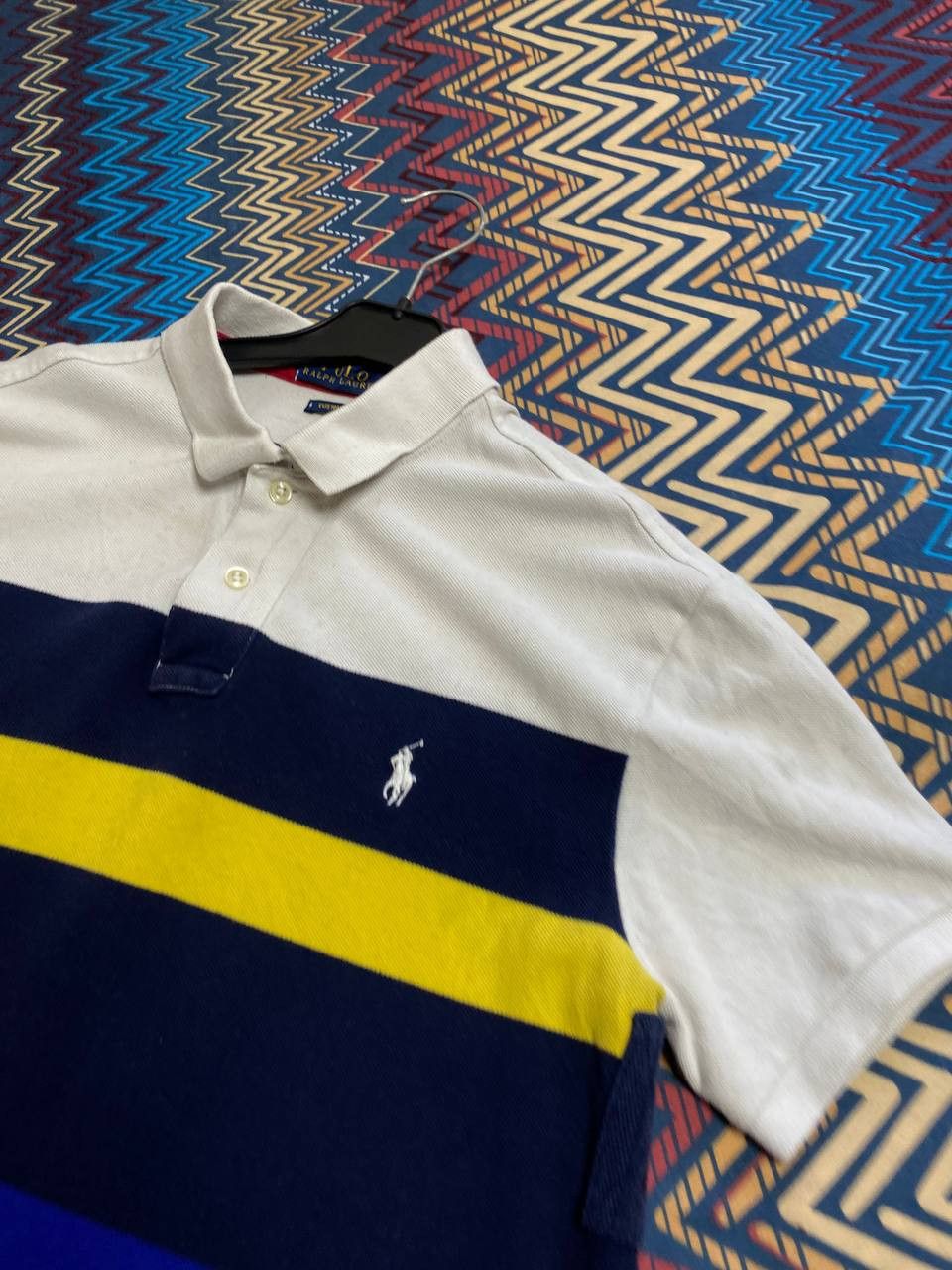 Polo Ralph Lauren × Vintage Polo Ralph Lauren Striped Pony Logo Polo Collared Shirt Size US M / EU 48-50 / 2 - 9 Thumbnail