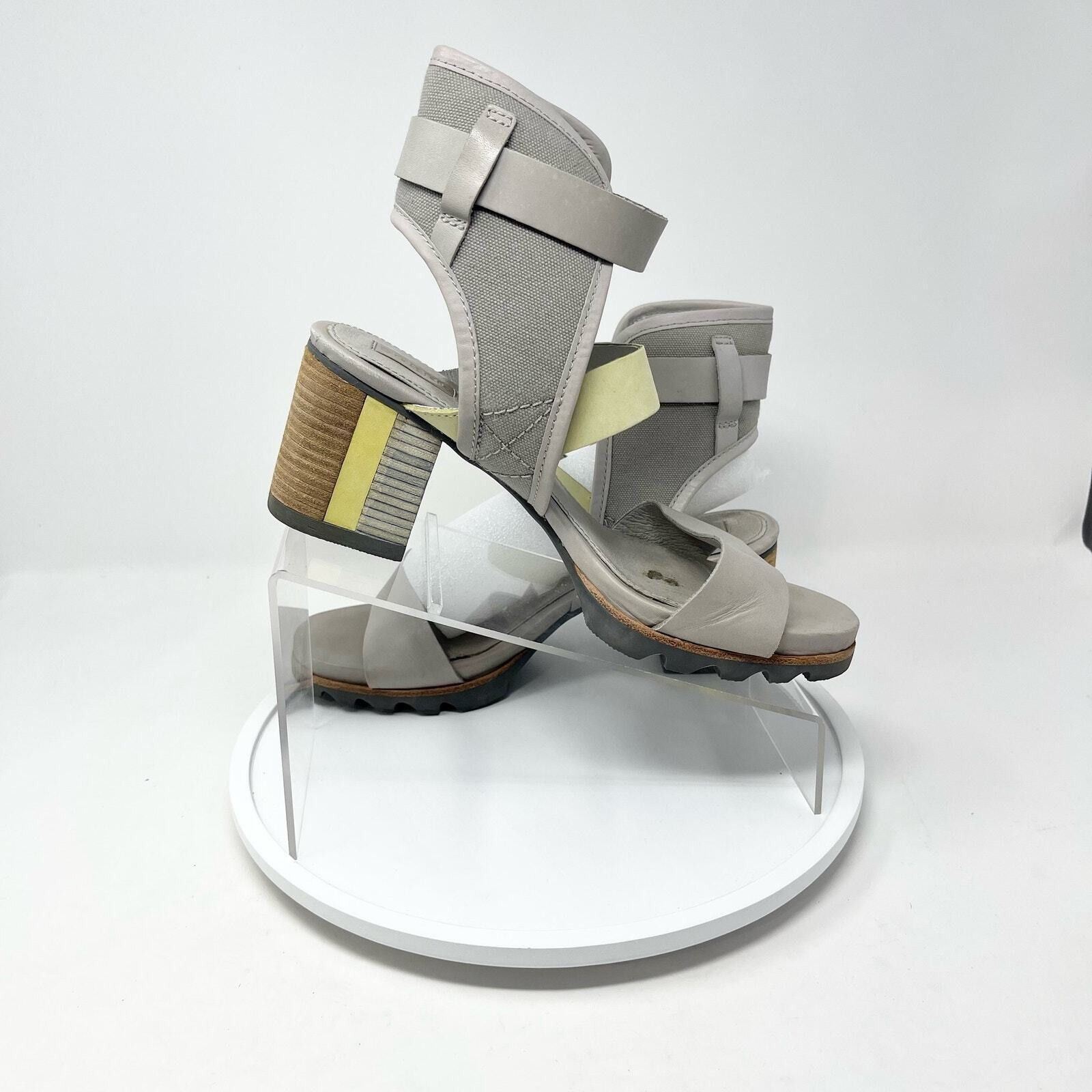 SOREL SOREL Sandals 9.5 Addington Cuff Heel Dove Grey Ankle Strap Size US 9.5 / IT 39.5 - 3 Thumbnail
