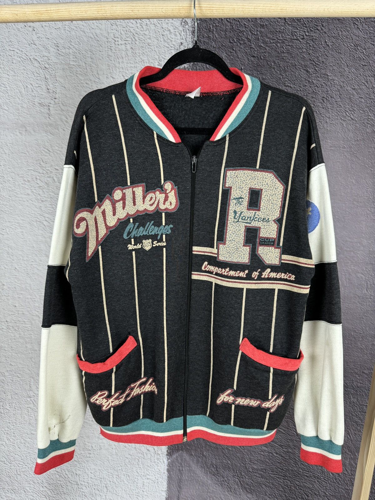 Vintage Vintage Millers Challenges The Yankees Cup league bomber Size US M / EU 48-50 / 2 - 2 Thumbnail