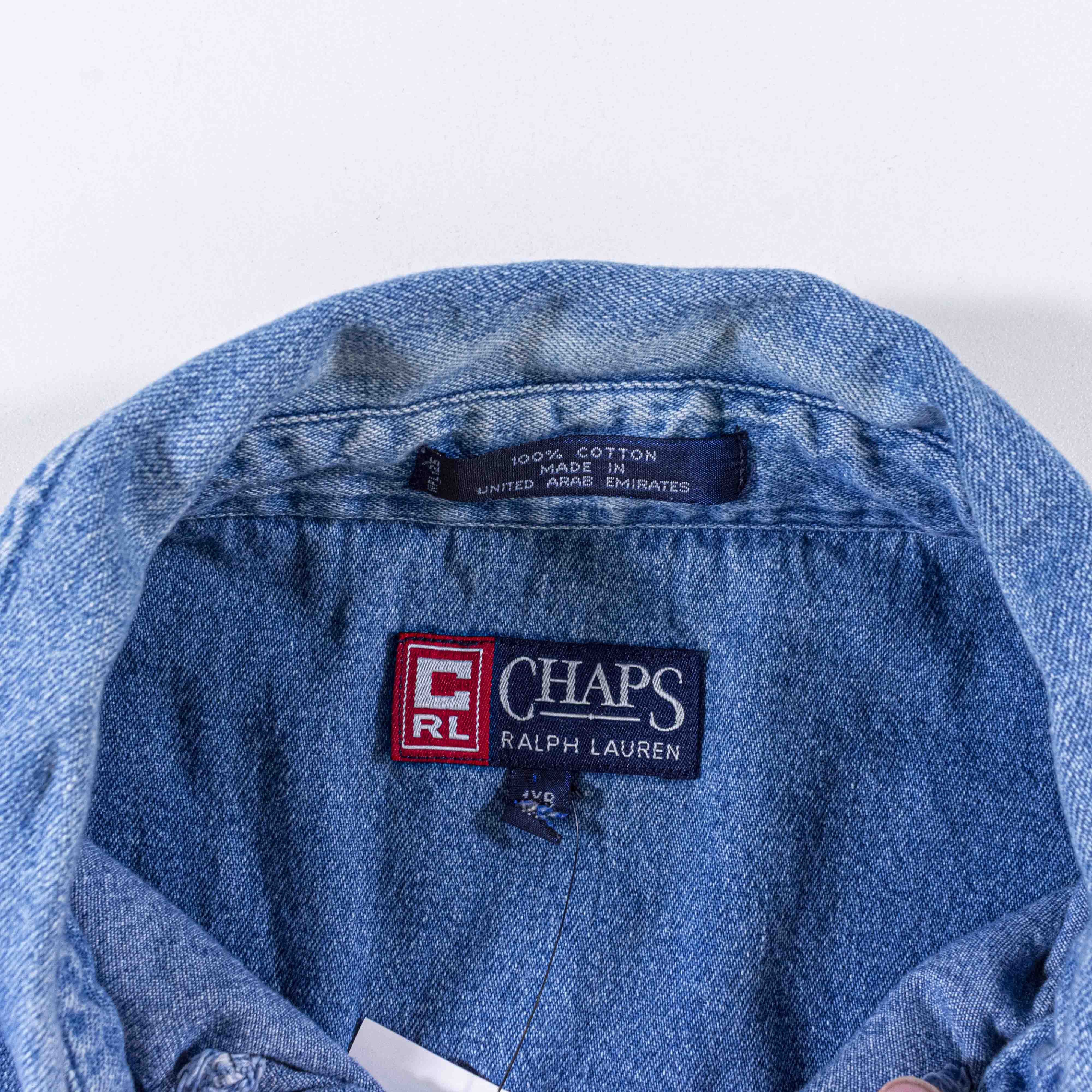 Chaps Ralph Lauren Vintage Chaps Ralph Lauren Denim Crest Shirt 1XB Button Down Size US XL / EU 56 / 4 - 7 Thumbnail