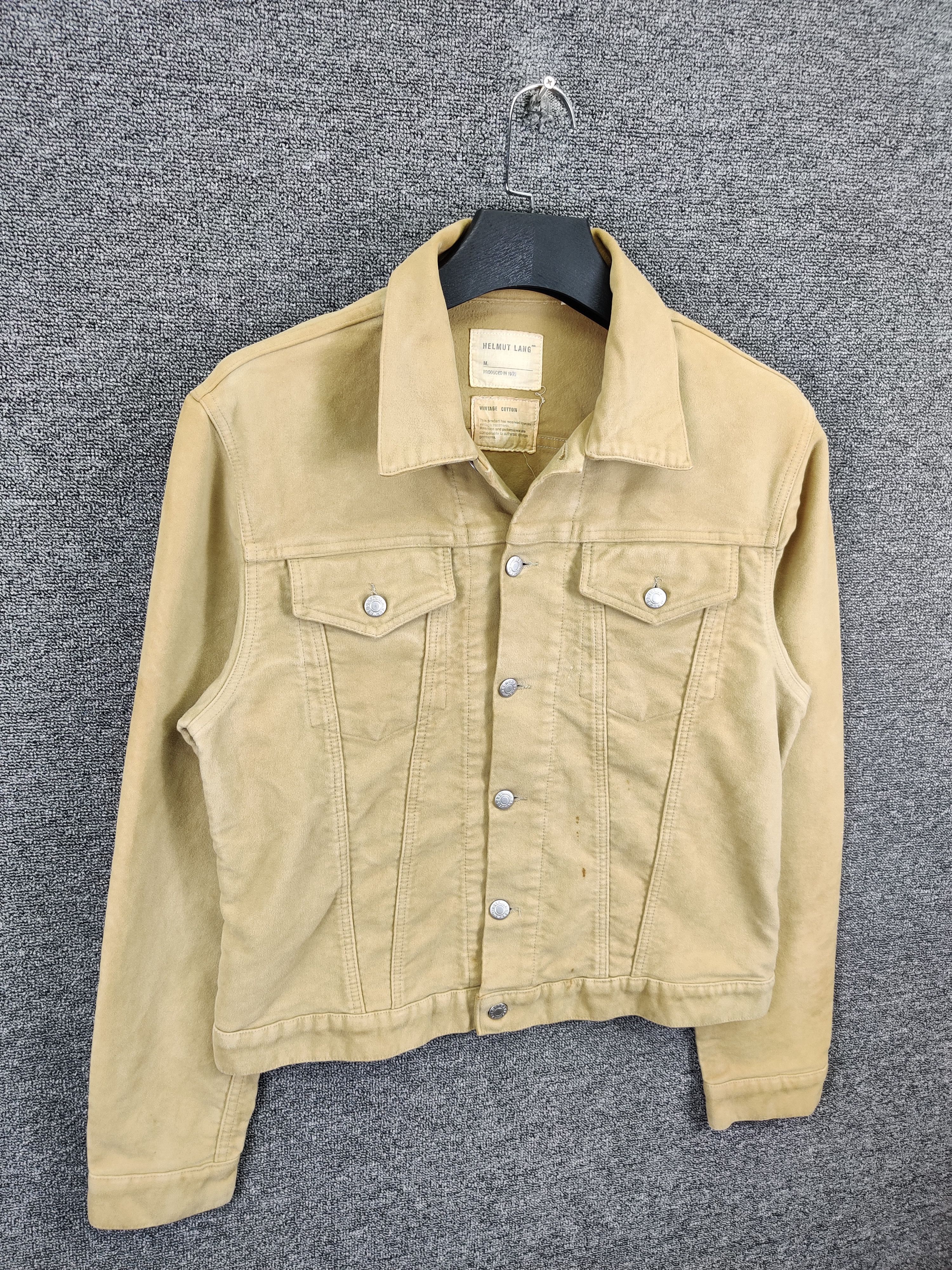 Helmut Lang Vintage Helmut Lang Cotton Beige Trucker Jacket Size US M / EU 48-50 / 2 - 4 Thumbnail