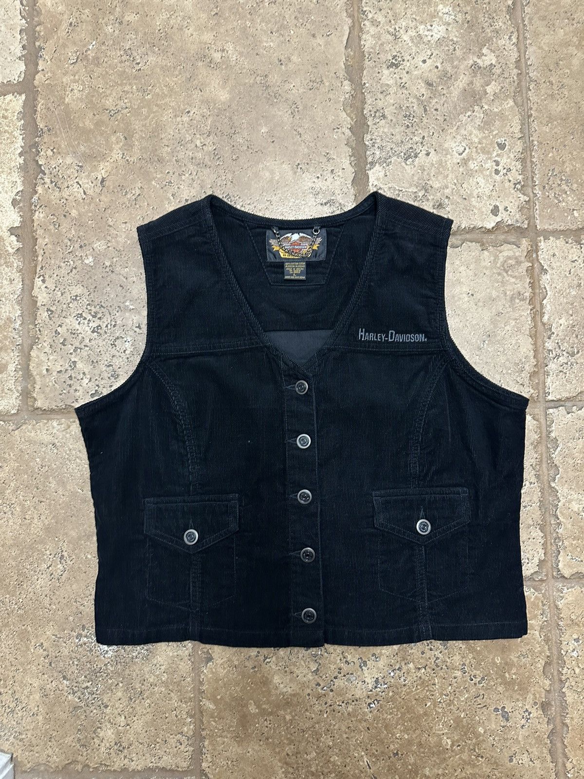 Harley Davidson Harley-Davidson Motorcycles Women’s Corduroy Riding Vest Size L / US 10 / IT 46 - 1 Thumbnail