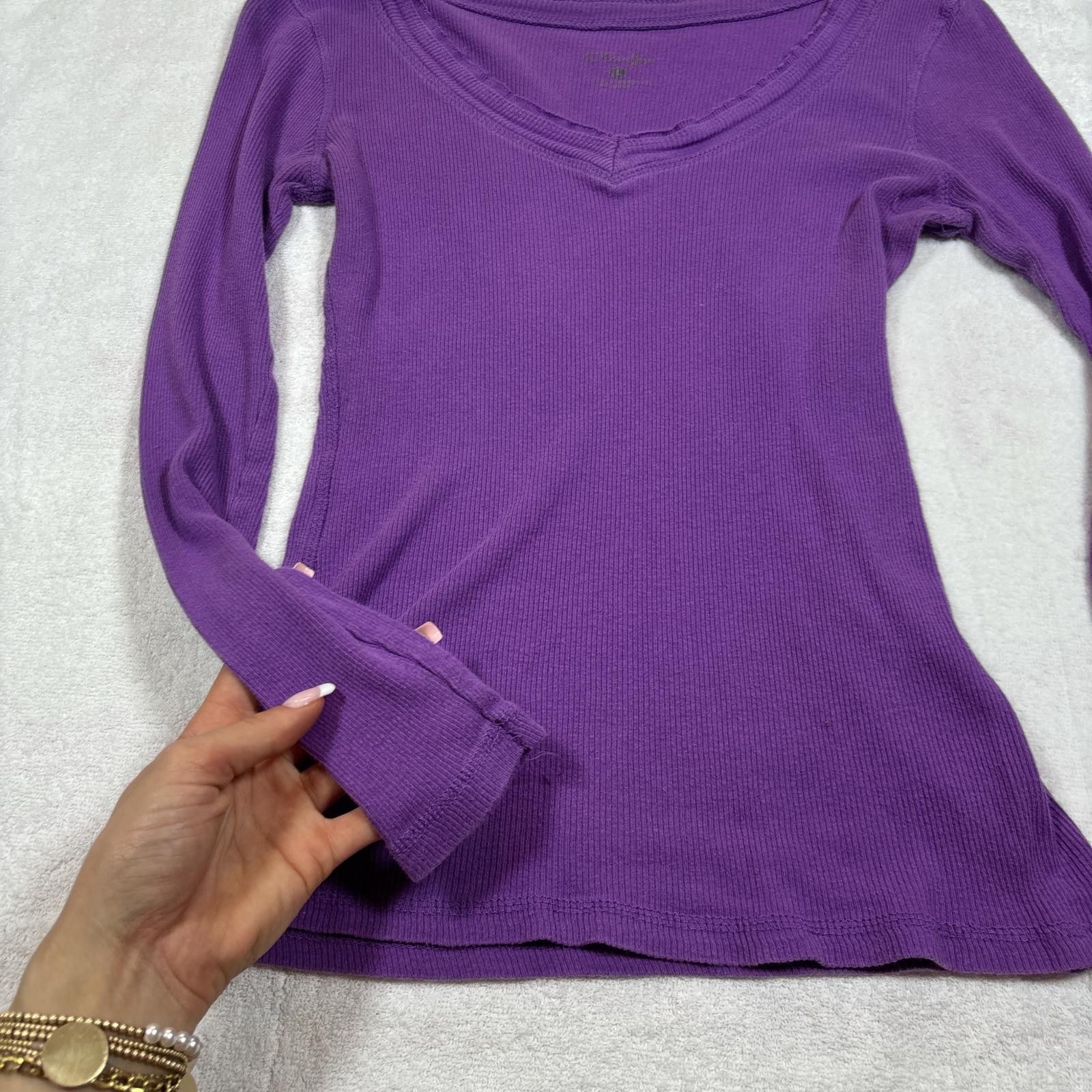 Other y2k purple fitted long sleeve top Size L / US 10 / IT 46 - 2 Thumbnail