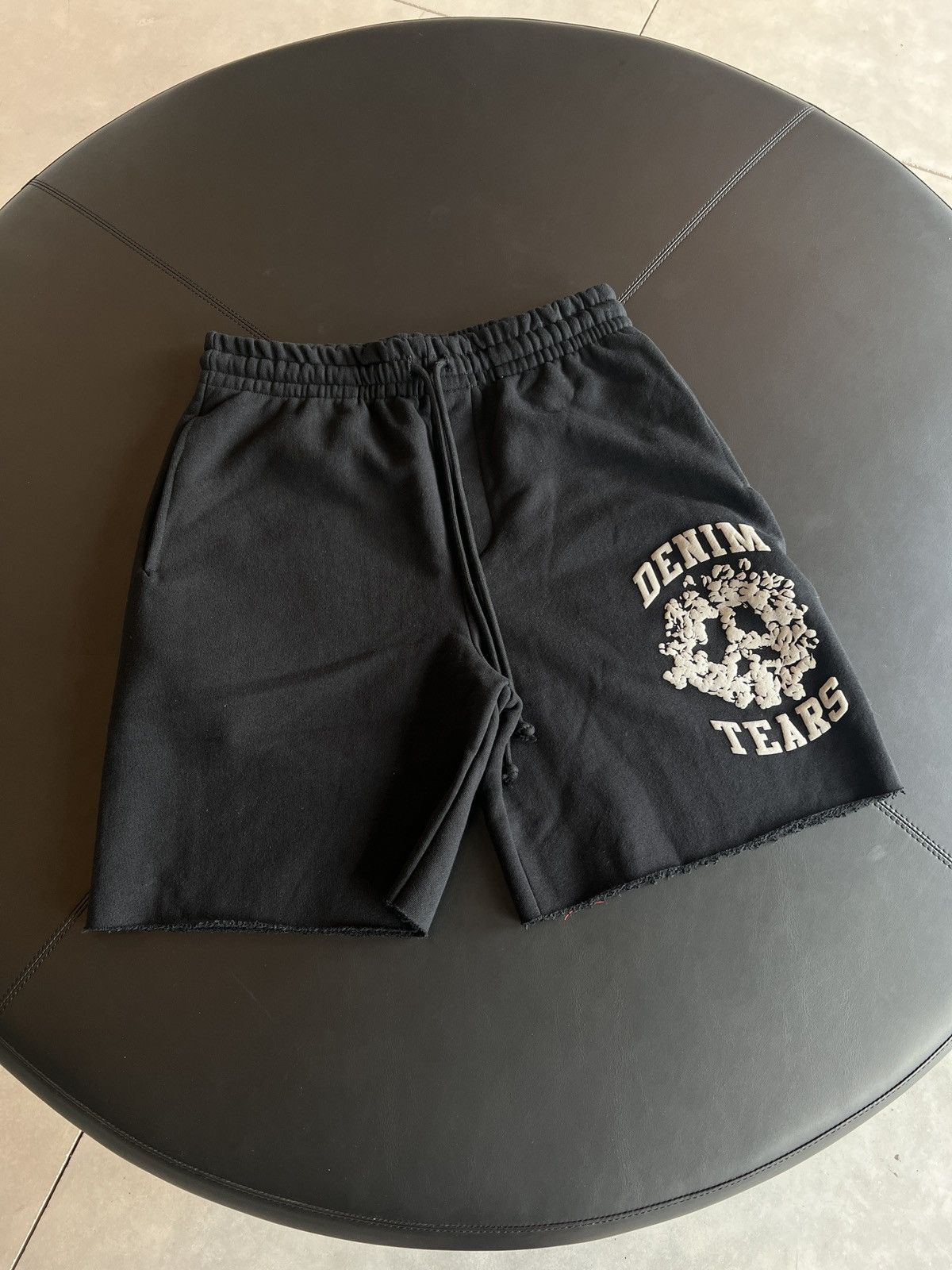 DENIM TEARS Denim Tears Denim University Sweat Shorts Black | Grailed