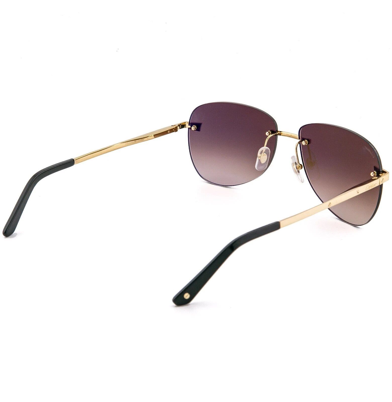 Cartier CARTIER Santos Dumont Screw CT0035RS Aviator Sunglasses 0035 Size ONE SIZE - 3 Thumbnail