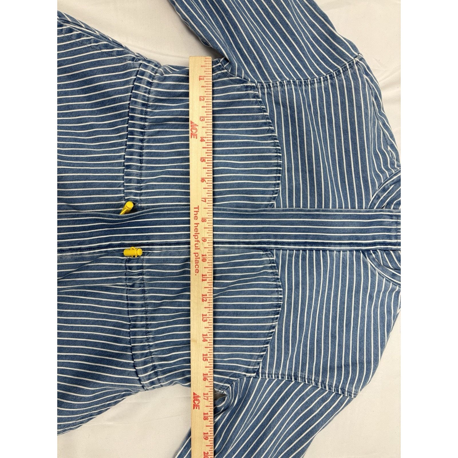 Target Basics NWT Future Collective Blue White Striped Denim Jacket XXS Size M / US 6-8 / IT 42-44 - 8 Thumbnail