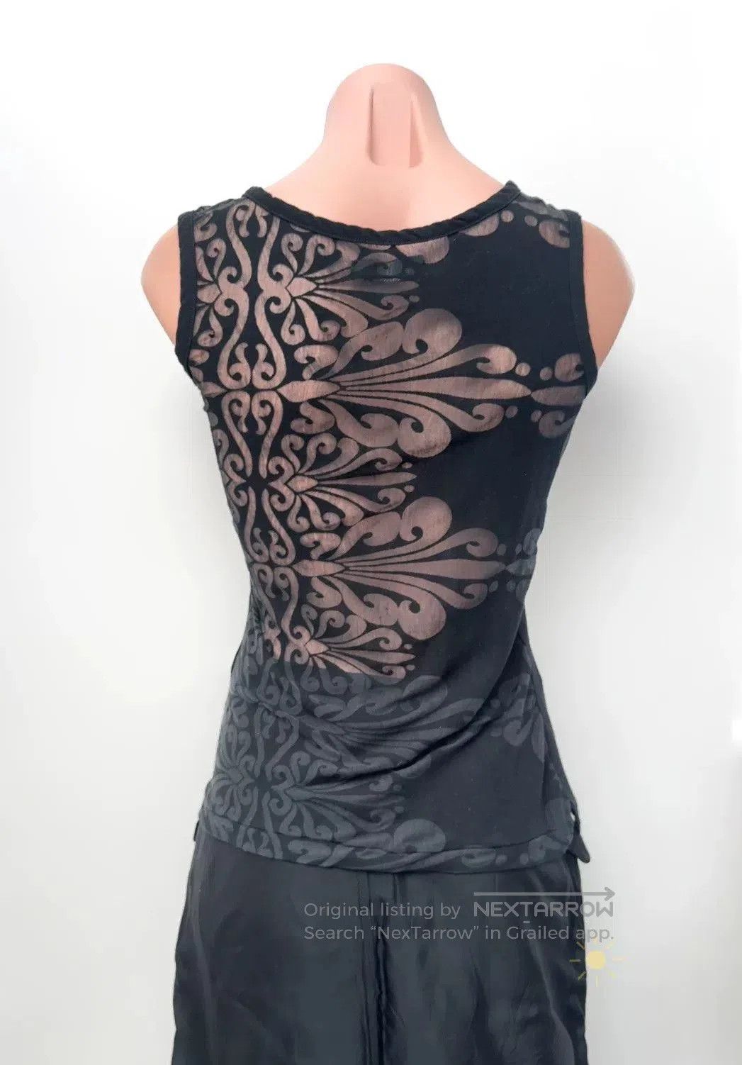 Y's Yohji Yamamoto Sheer Black Vest Top. Size M / US 6-8 / IT 42-44 - 1 Thumbnail