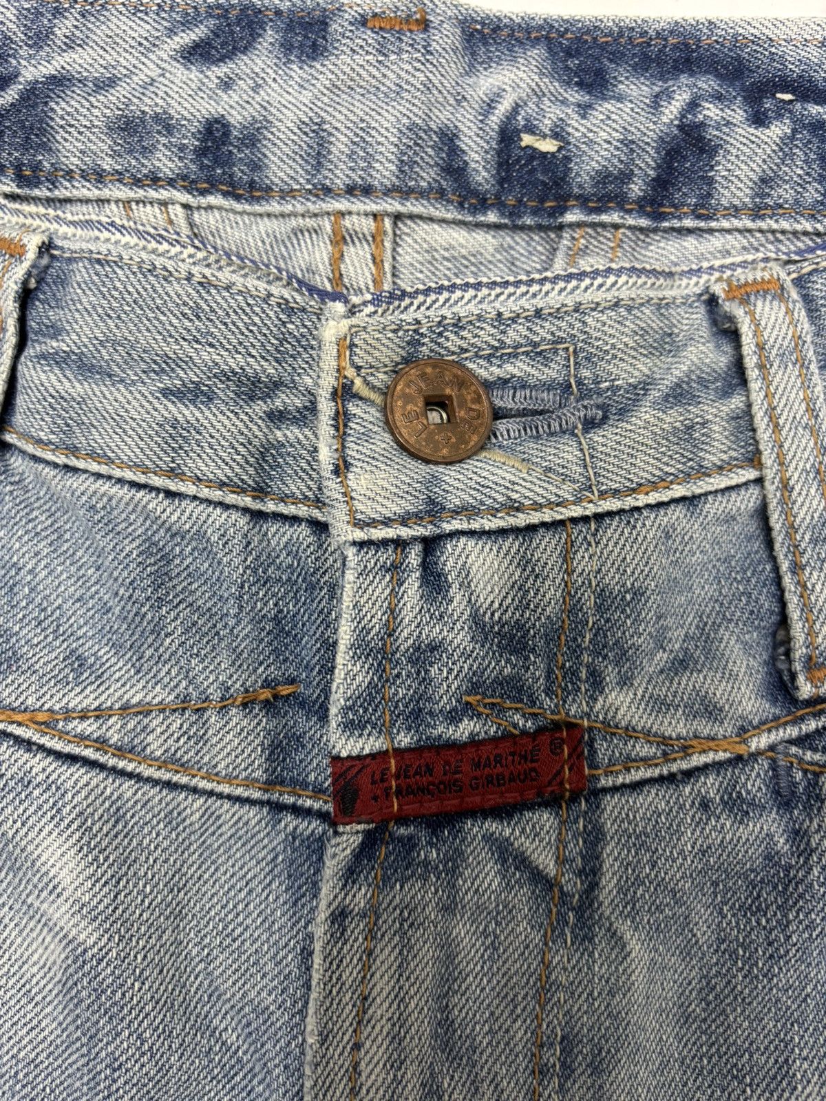 Marithe + Francois Girbaud × Undercover MARITHE FRANCOIS GIRBAUD HALF SELVEDGE LE JEAN DE DISTRESSED Size US 30 / EU 46 - 10 Thumbnail