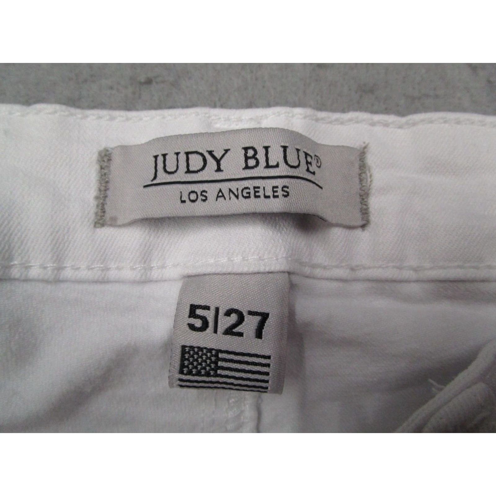 Denime Judy Blue Jeans Women White Skinny Mid Rise Distressed 5-Pocket Denim 27x28 Jeans Size 27" / US 4 / IT 40 - 3 Thumbnail