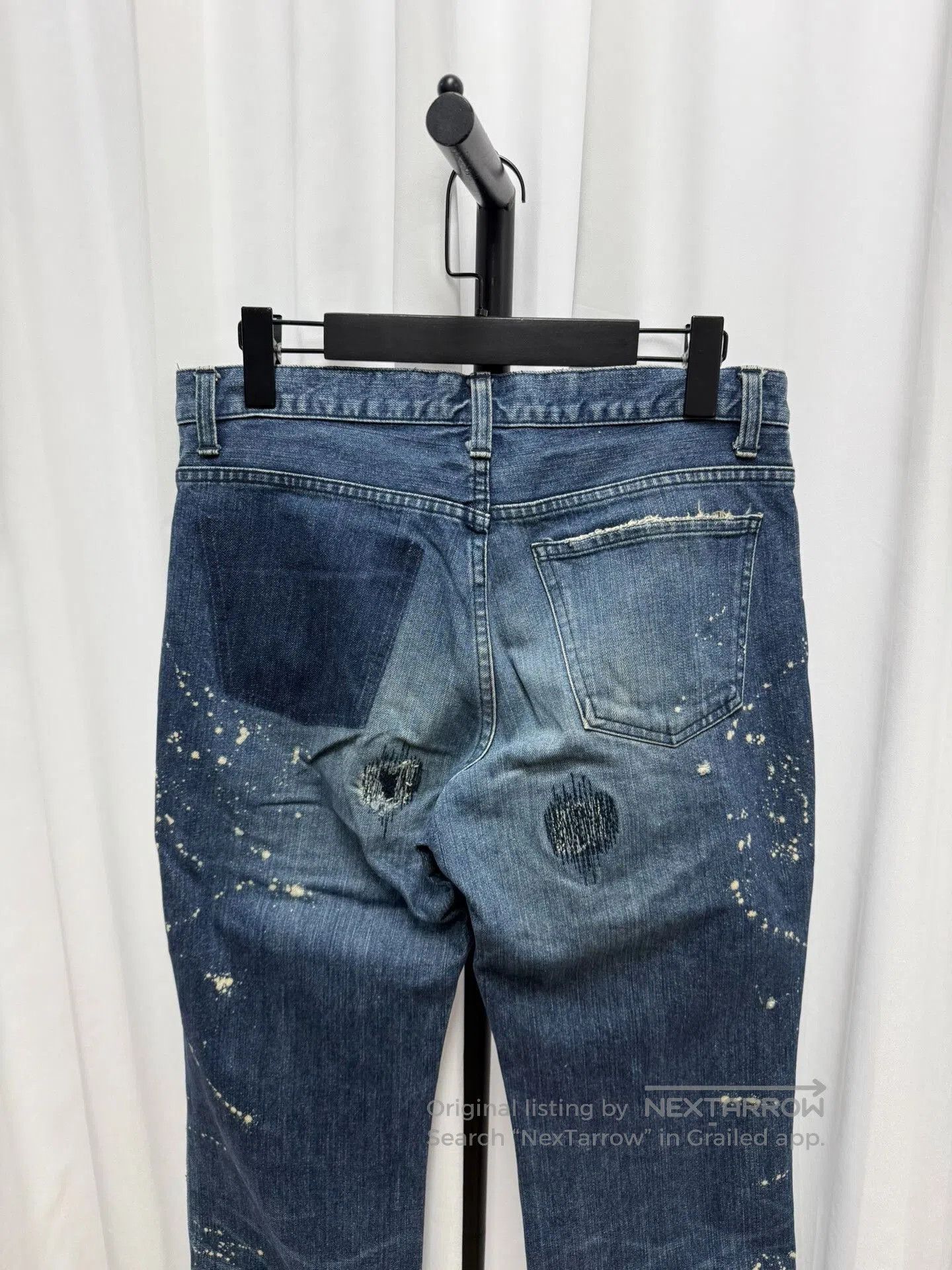 Number (N)ine Number (N)ine Bullet Hole Distressed Blue Jeans. Size US 30 / EU 46 - 6 Thumbnail