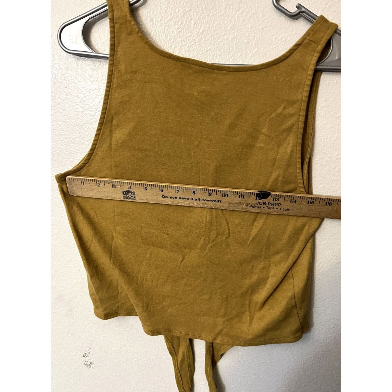 American Eagle Outfitters American Eagle Outfitters Tank Top Womens Large Yellow V Neck Tie Front Knot Sleeveless Size L / US 10 / IT 46 - 5 Thumbnail