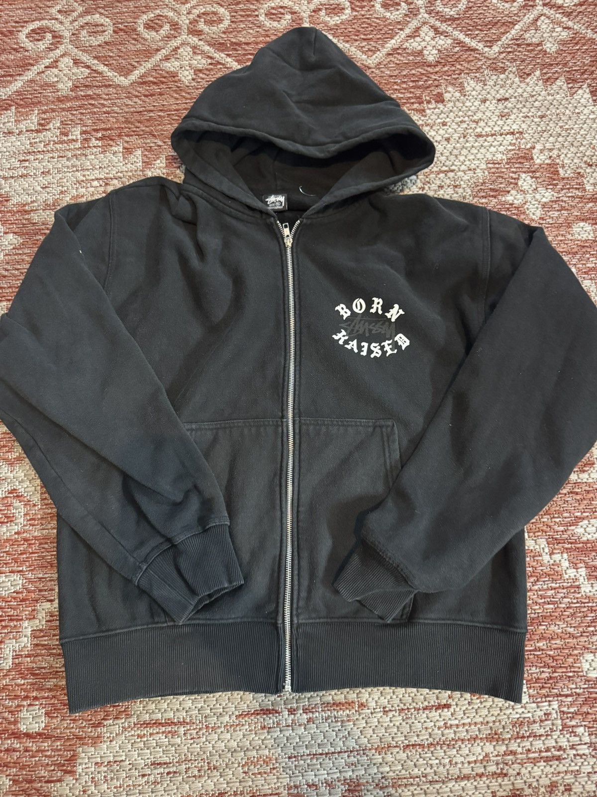 Born X Raised × Stussy Stussy & Born x Raised Logo Zip Hoodie