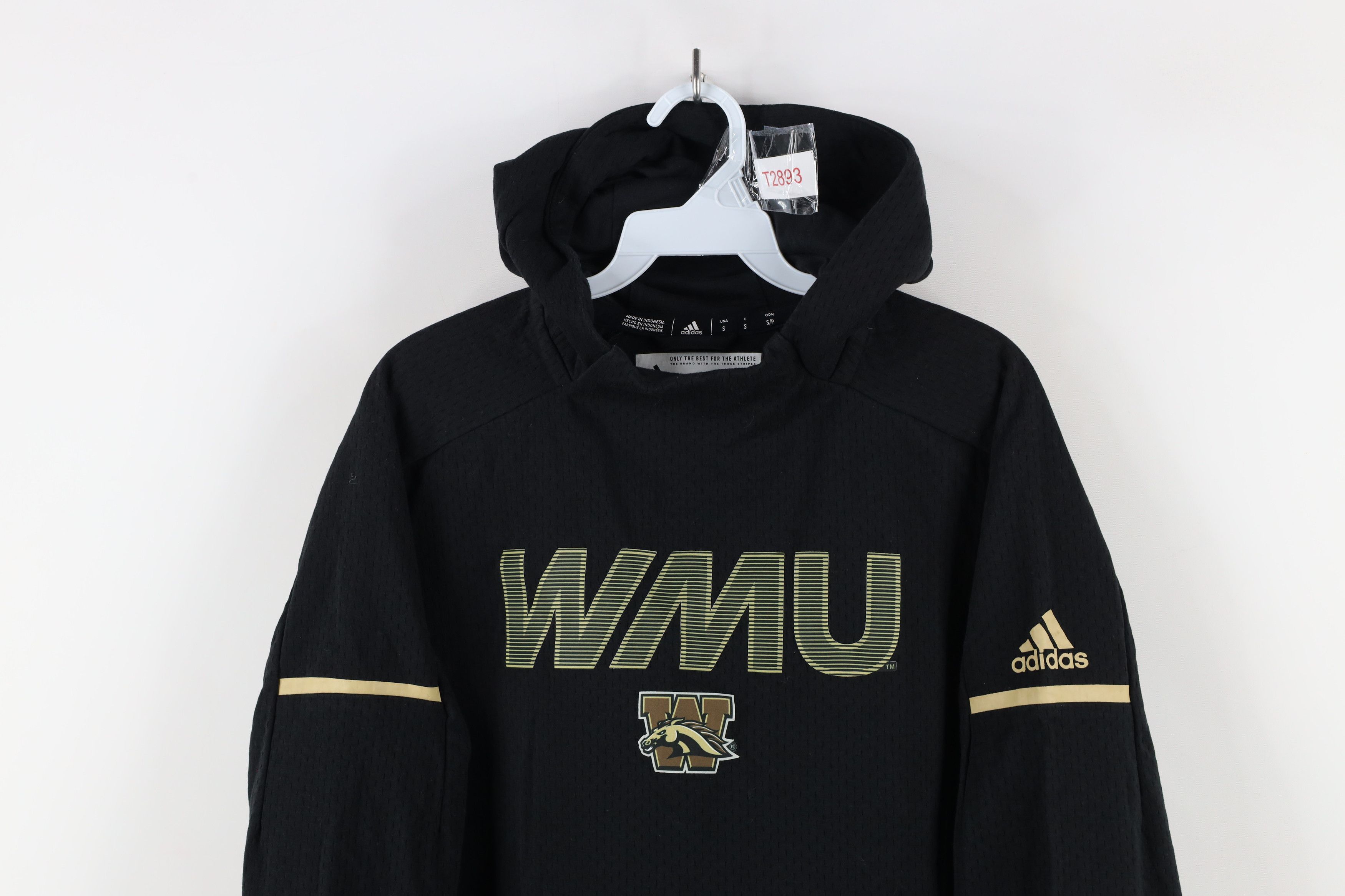 Adidas × Vintage Adidas Western Michigan University Football Hoodie Black Size US S / EU 44-46 / 1 - 2 Thumbnail