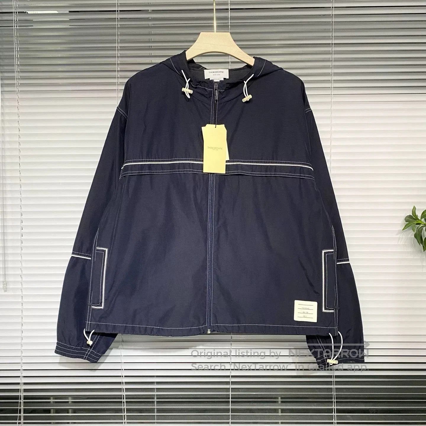 Thom Browne thom browne windbreaker jacket with hood. Size US L / EU 52-54 / 3 - 1 Thumbnail