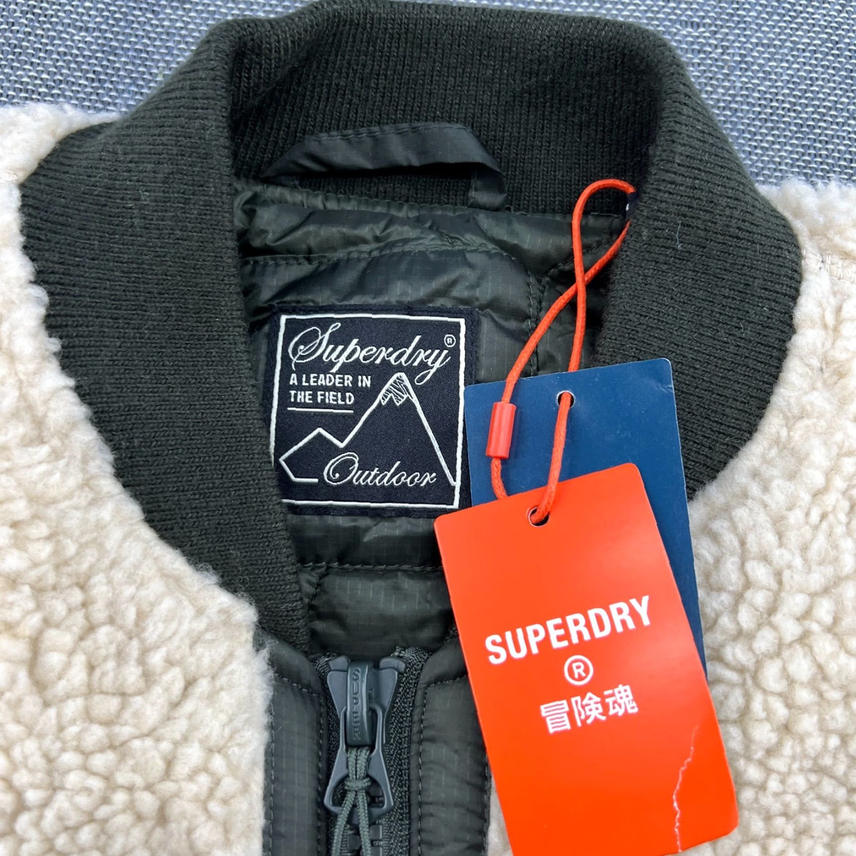 Superdry Superdry Mens Jacket Zip Through Fleece Pile Sherpa Vintage? (Note: Original title implies non-vintage) Size US L / EU 52-54 / 3 - 2 Thumbnail