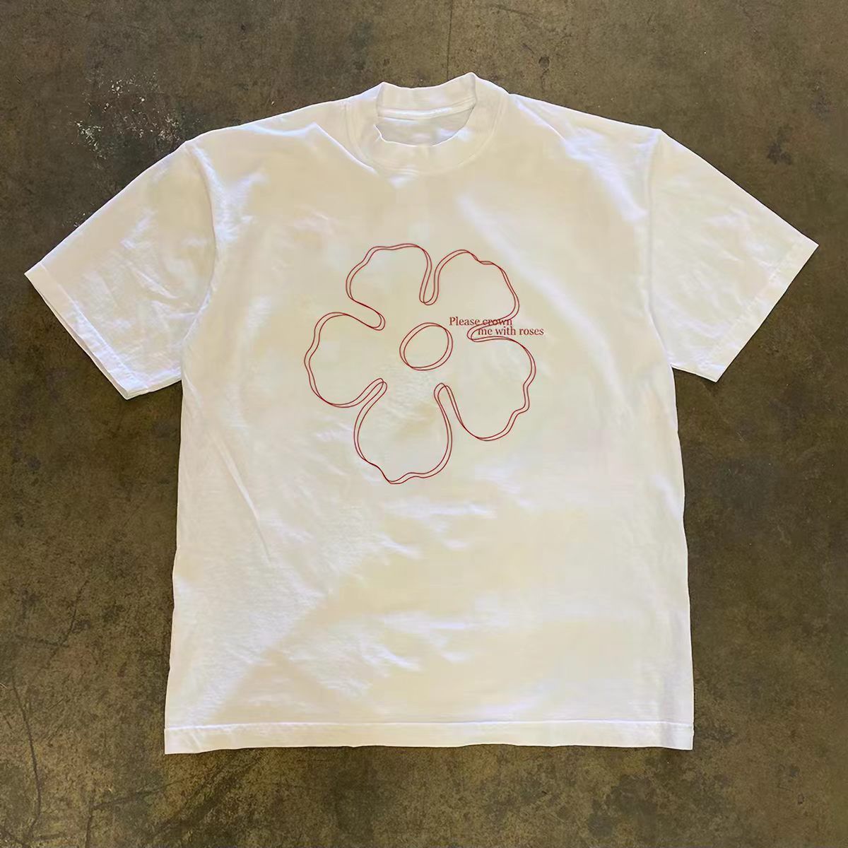 Japanese Brand White retro floral print t-shirt Size US M / EU 48-50 / 2 - 1 Thumbnail