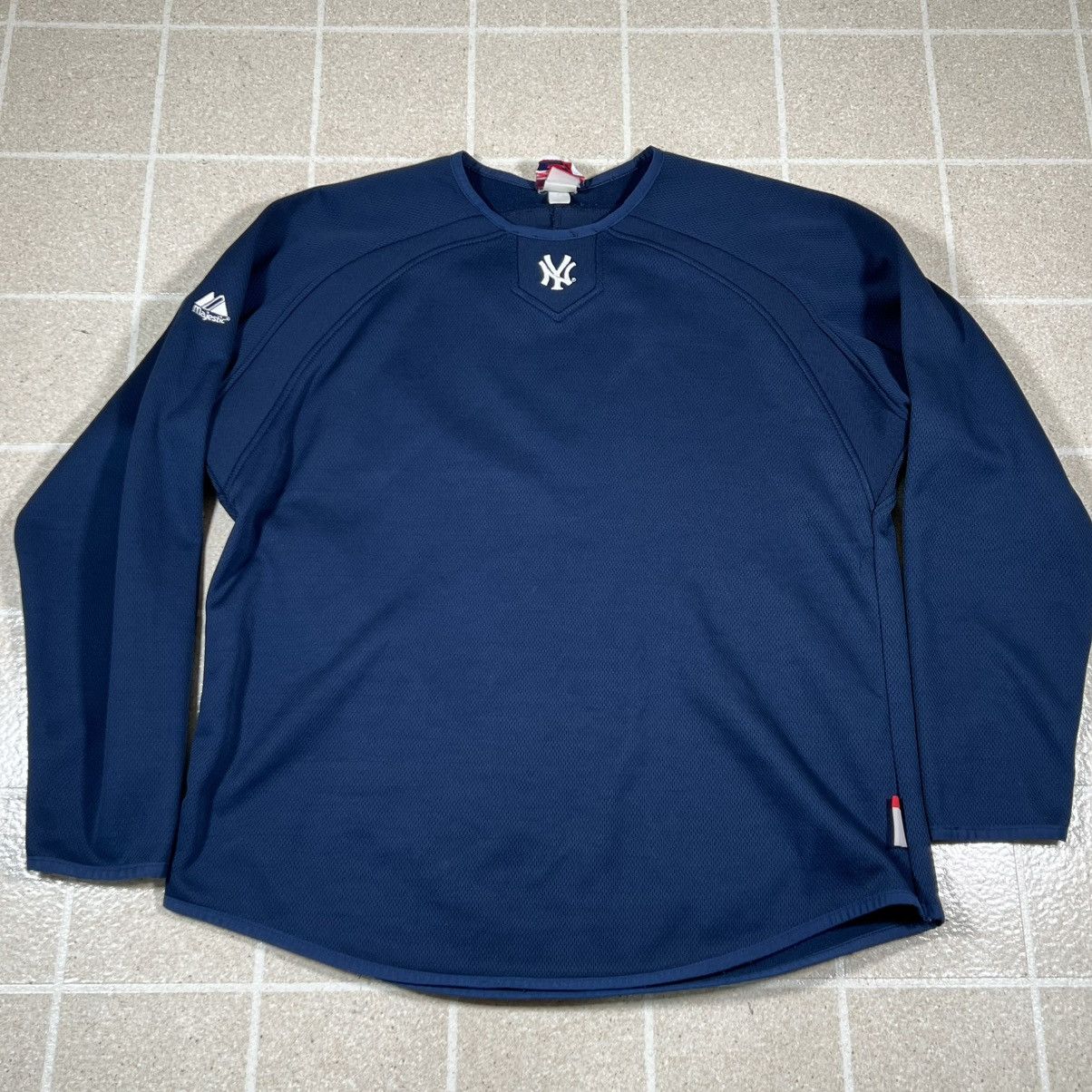 Majestic New York Yankees Sweatshirt Blue Majestic Therma Base Y2K Size US XL / EU 56 / 4 - 1 Thumbnail