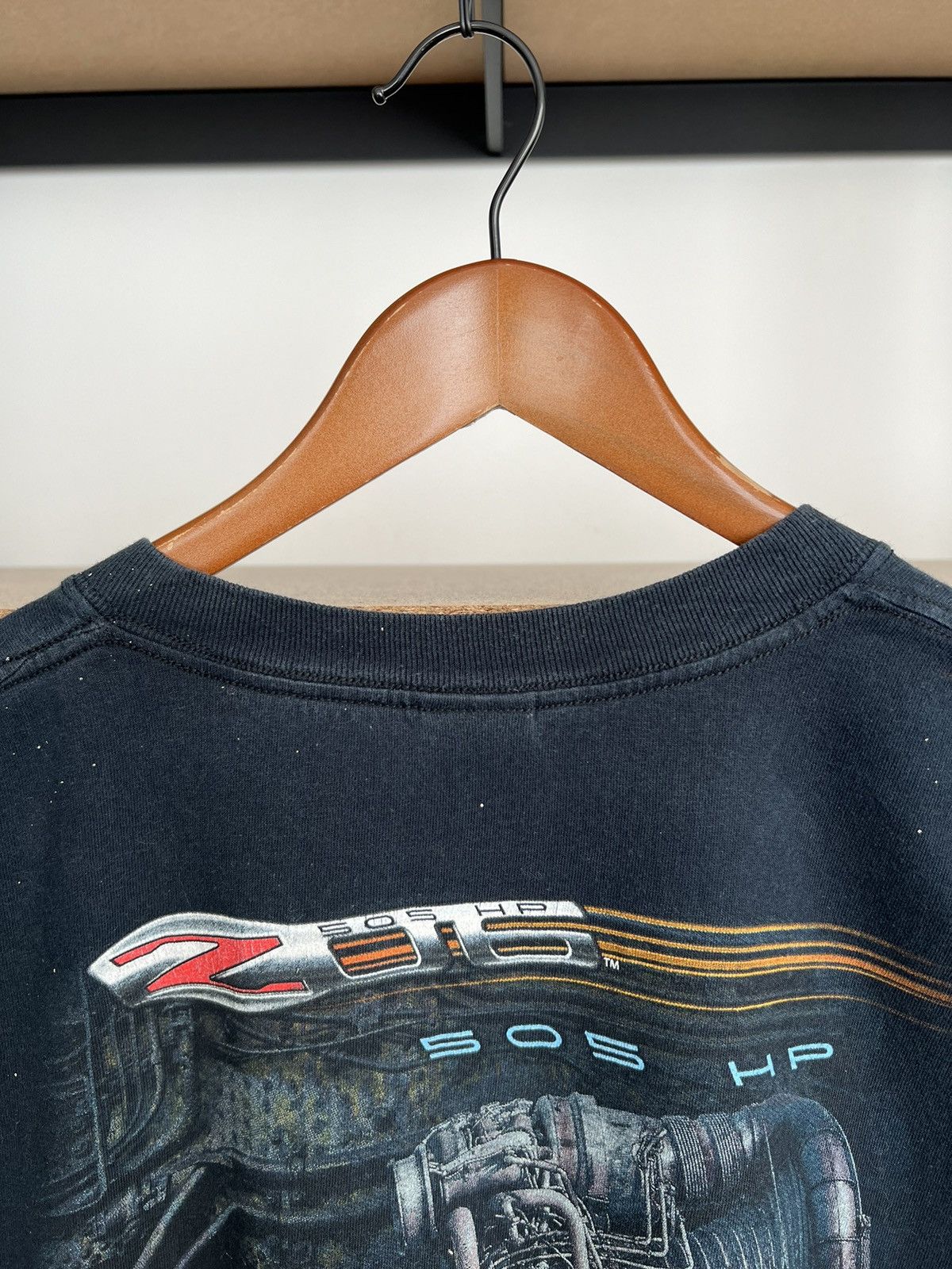 Vintage Vintage 2000s Chevrolet Corvette Z06 505 HP Black T-shirt Size US XL / EU 56 / 4 - 24 Thumbnail