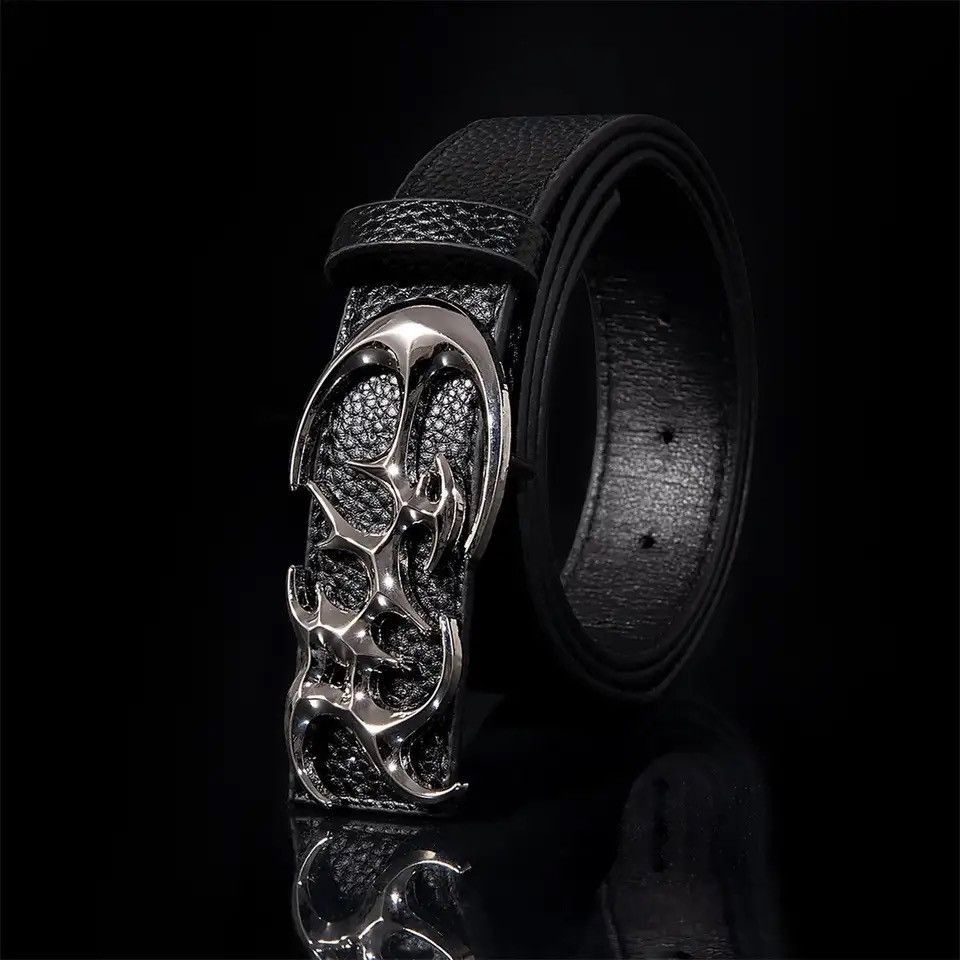 Jewelry × Vintage Streetwear Design Buckle PU Leather Belt Size ONE SIZE - 3 Thumbnail