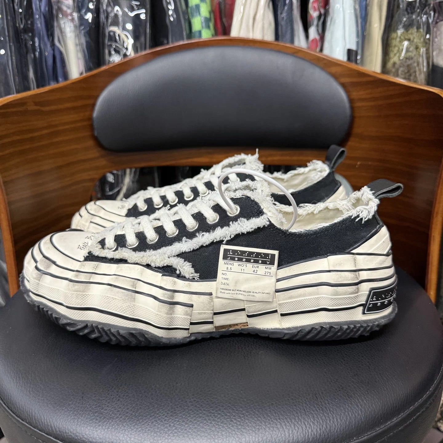 xVESSEL xVessel Distressed Black Tire 42 OG MINT Size US 9 / EU 42 - 6 Thumbnail