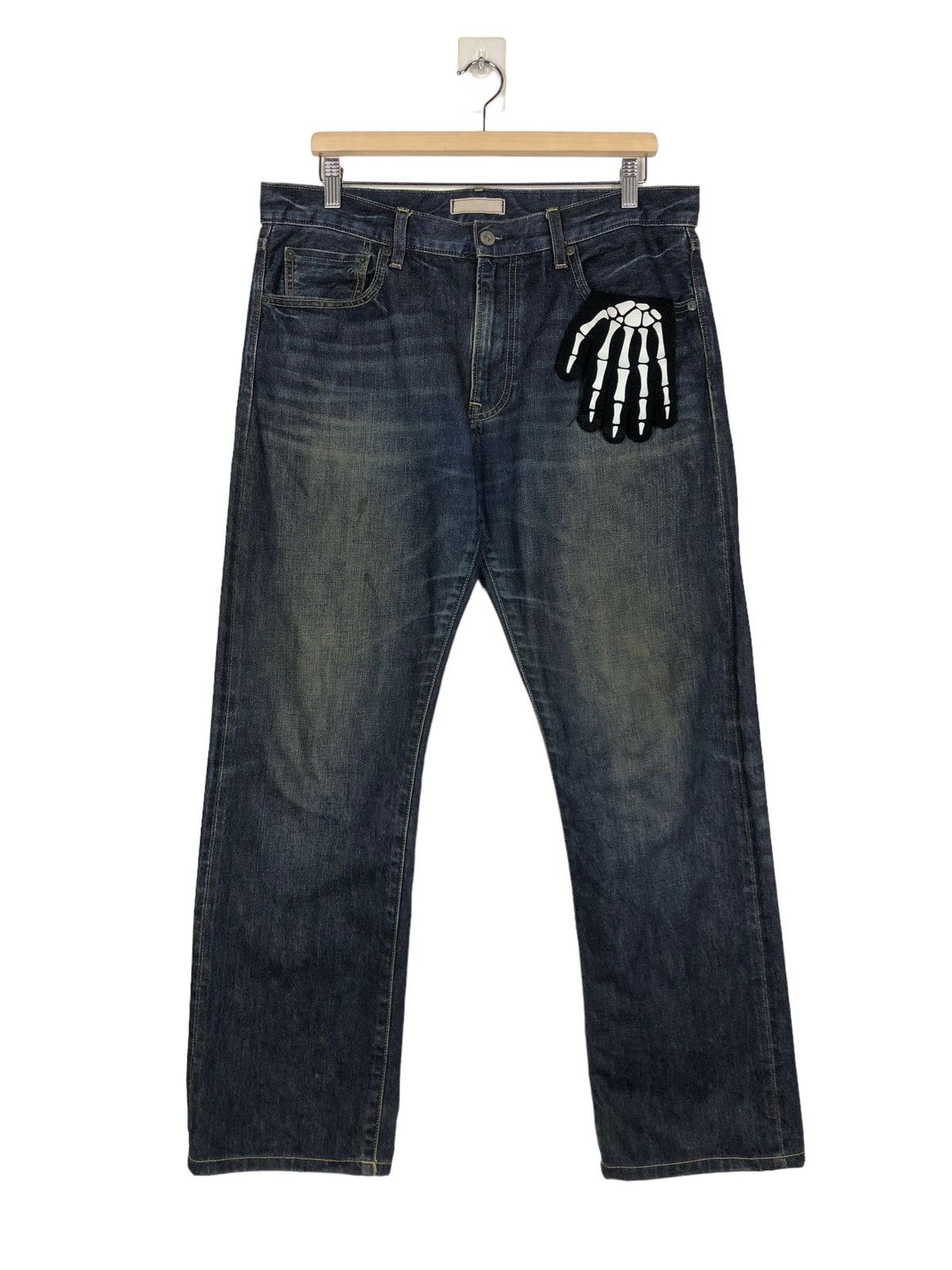 Japanese Brand Uniqlo Selvedge Raw Denim Slim Straight Jeans W38