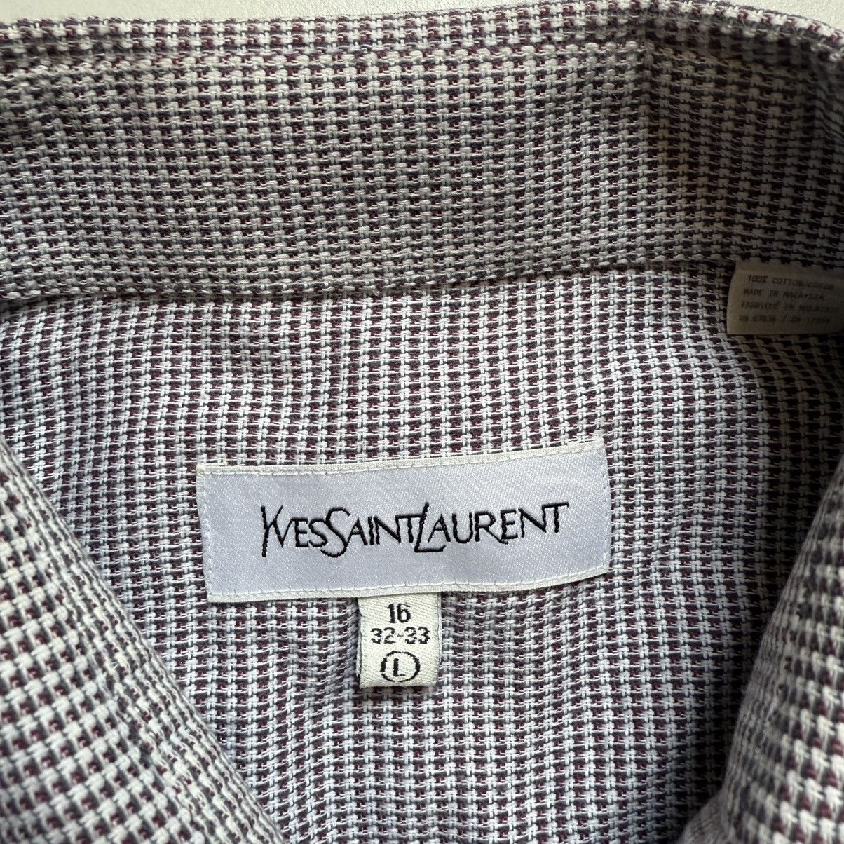 Designer × Vintage × Yves Saint Laurent Vintage Y2K YSL Long Sleeve Shirt Size US L / EU 52-54 / 3 - 4 Thumbnail