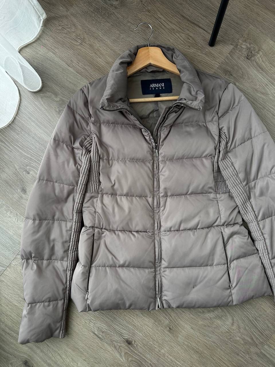 Armani × Vintage Vintage Japanese Armani Jeans Hooded Down Puffers Jacket Size S / US 4 / IT 40 - 9 Thumbnail