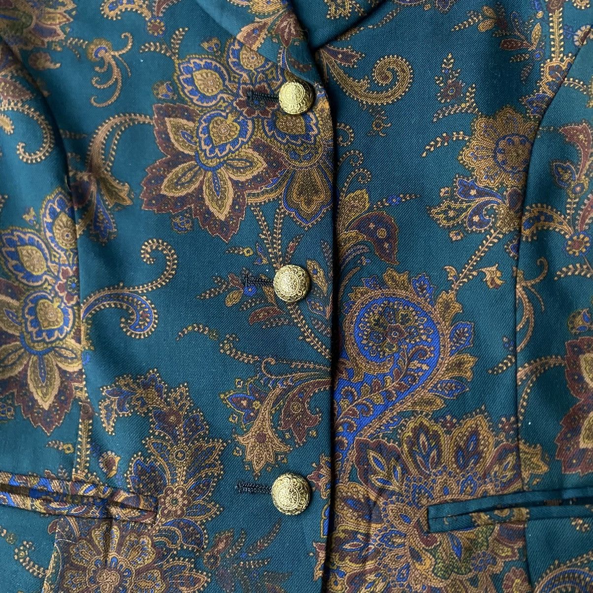 Burberry ‼️LAST DROP‼️Burberry Vintage Floral Paisley Blazer Jacket Size S / US 4 / IT 40 - 14 Thumbnail