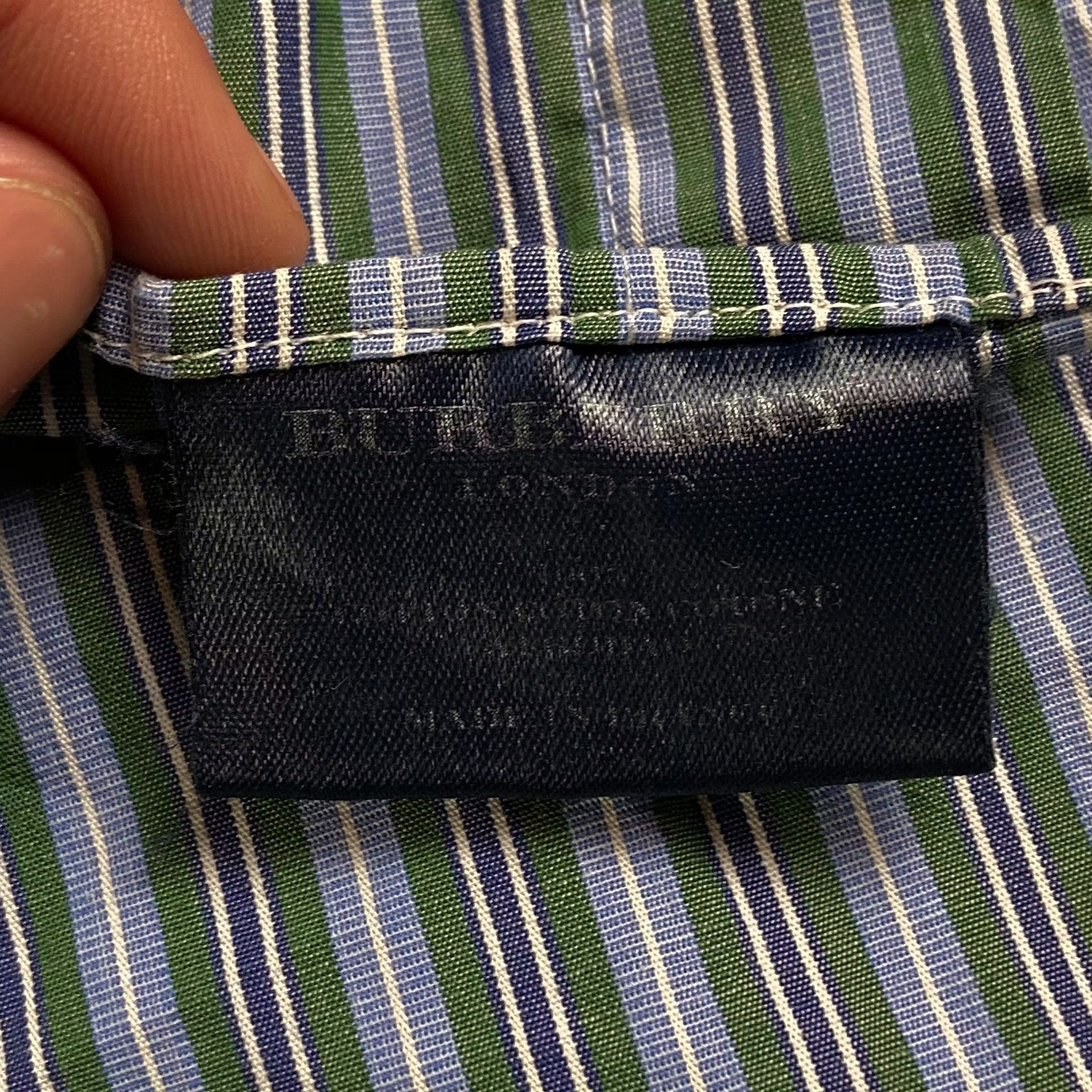 Burberry × Vintage Mens Shirt Long Sleeve Burberry London Size 42 Size US XL / EU 56 / 4 - 5 Thumbnail