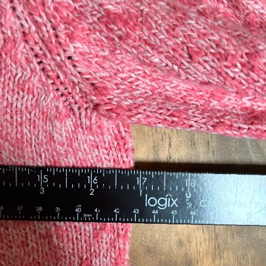 Vintage LL Bean Womens Sweater Pink Marbled Chunky Knit 100% Cotton Medium Size M / US 6-8 / IT 42-44 - 7 Thumbnail