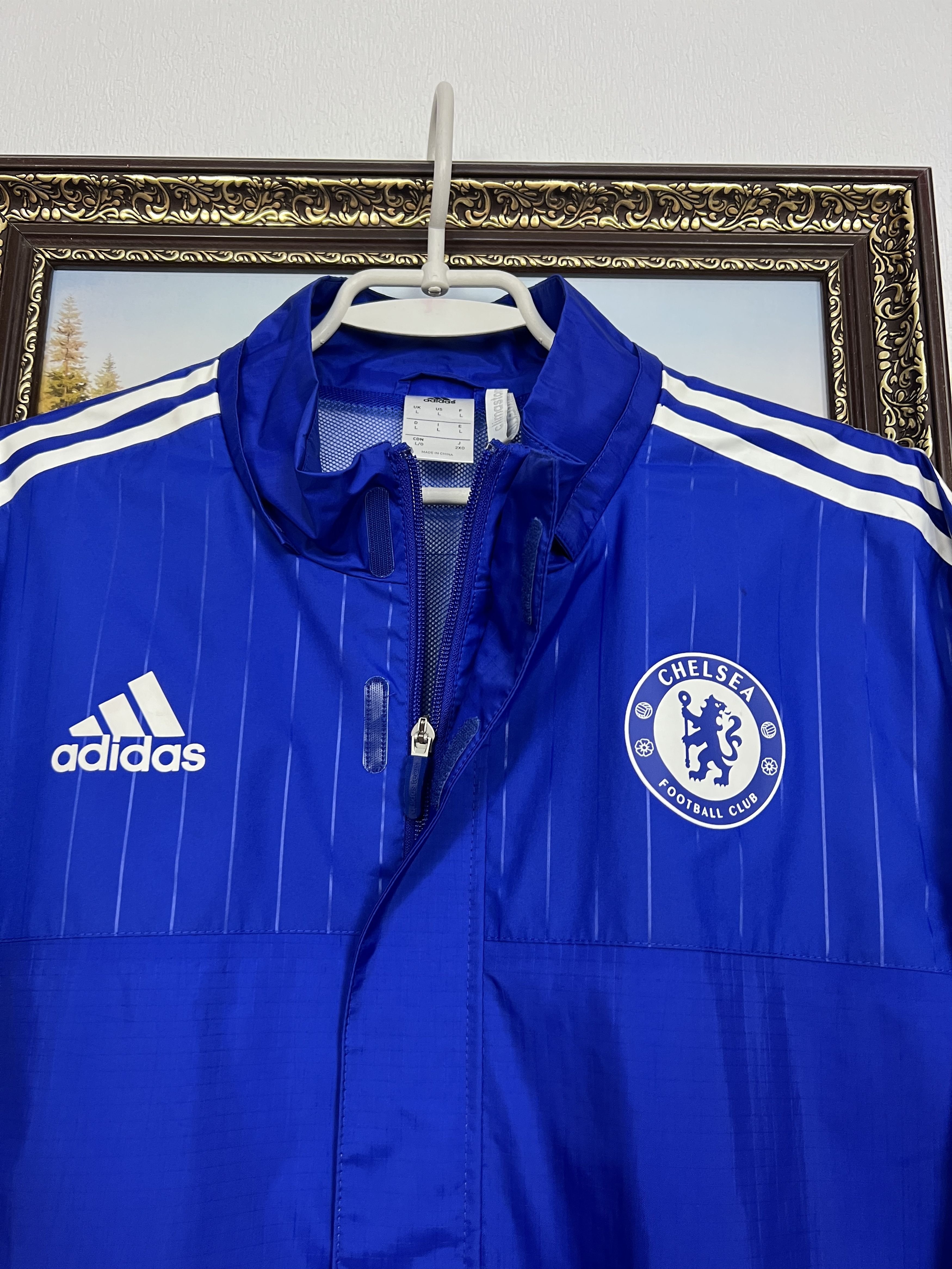 Adidas Adidas Chelsea Football Blue Jacket Soccer Track Top Mens Size US L / EU 52-54 / 3 - 3 Thumbnail