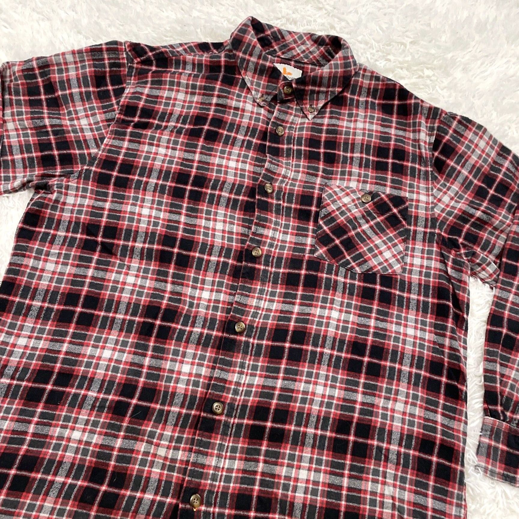 Sears VINTAGE Field & Stream Shirt Mens XL Red Gray Black Buffalo Plaid Flannel Button-Up Casual Workwear Outdoor 90s style Size US XL / EU 56 / 4 - 3 Thumbnail