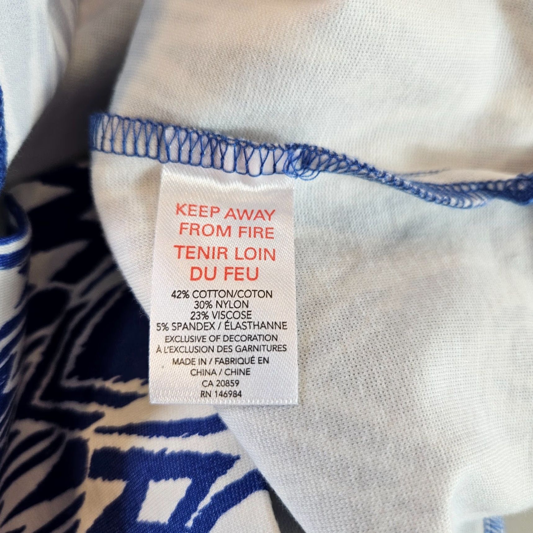 Vintage VINTAGE Hatley Dress Hatley Womens Dress Small Blue White Short Sleeve Exposed Zipper Cotton Blend Knee Length Womens Size 28" / US 6 / IT 42 - 5 Thumbnail