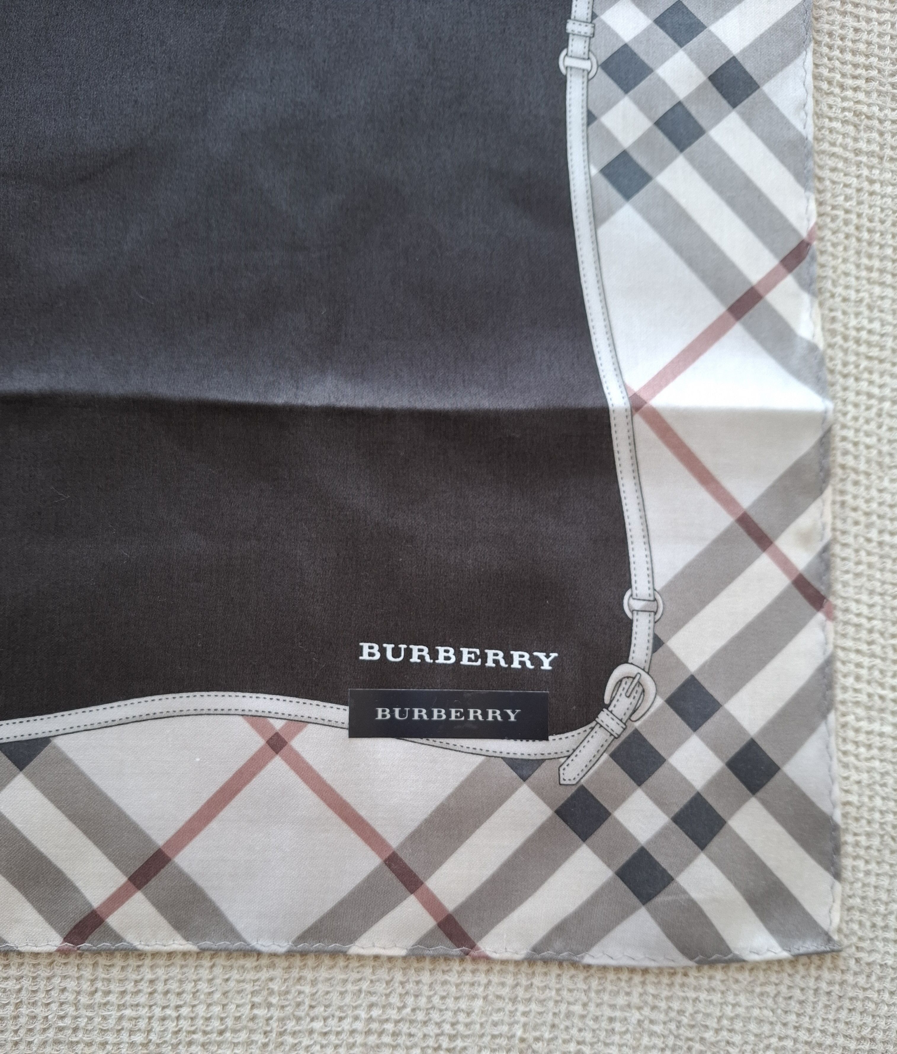 Burberry × Vintage NEW Burberry Bandana/Handkerchief in Black/Nova Check Size ONE SIZE - 4 Thumbnail