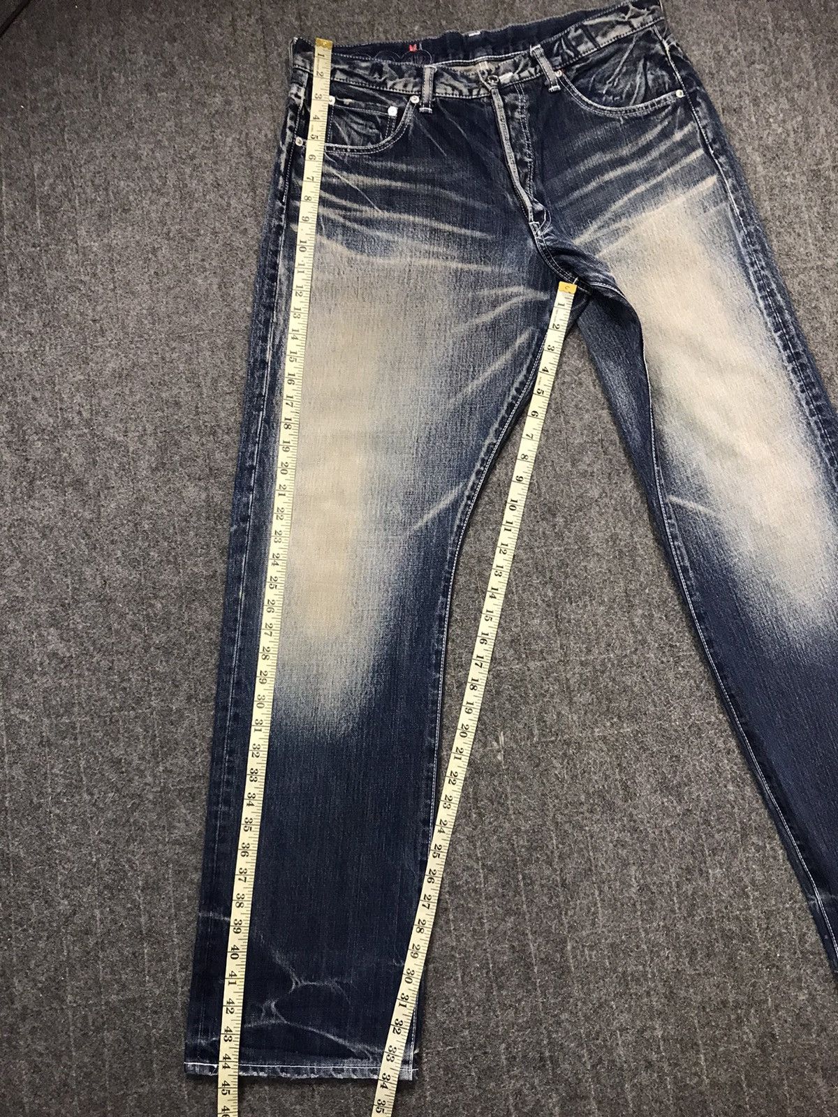 Japanese Brand Vtg Swagger Light Wash The Back Side Logo Money Jeans Size US 34 / EU 50 - 22 Thumbnail