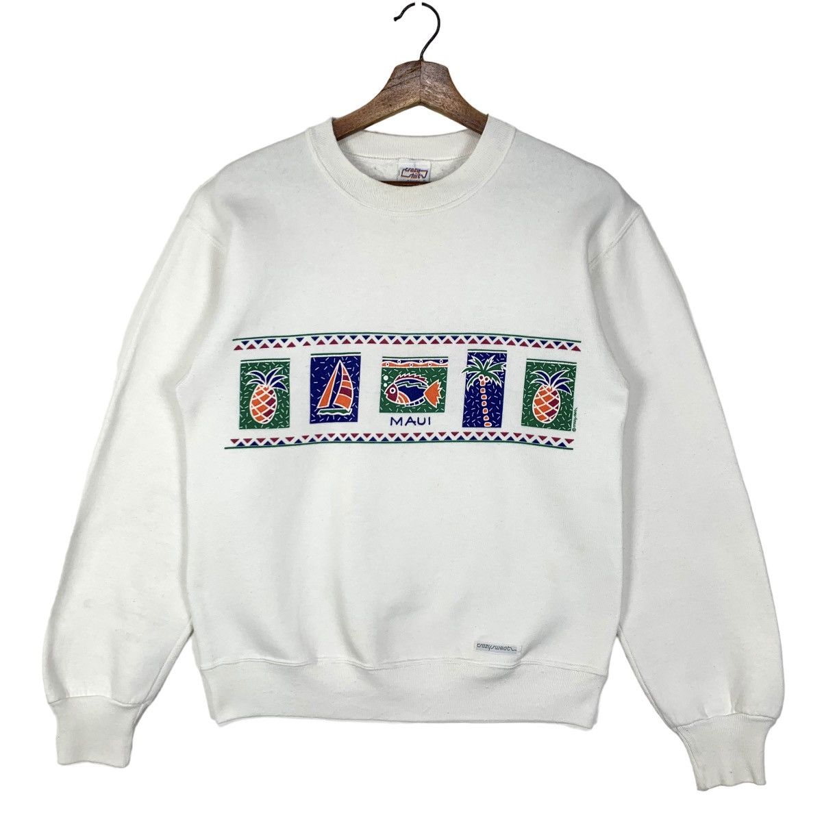 Vintage Crazy Shirt Hawaii Maui Crewneck Sweatshirt Size XS