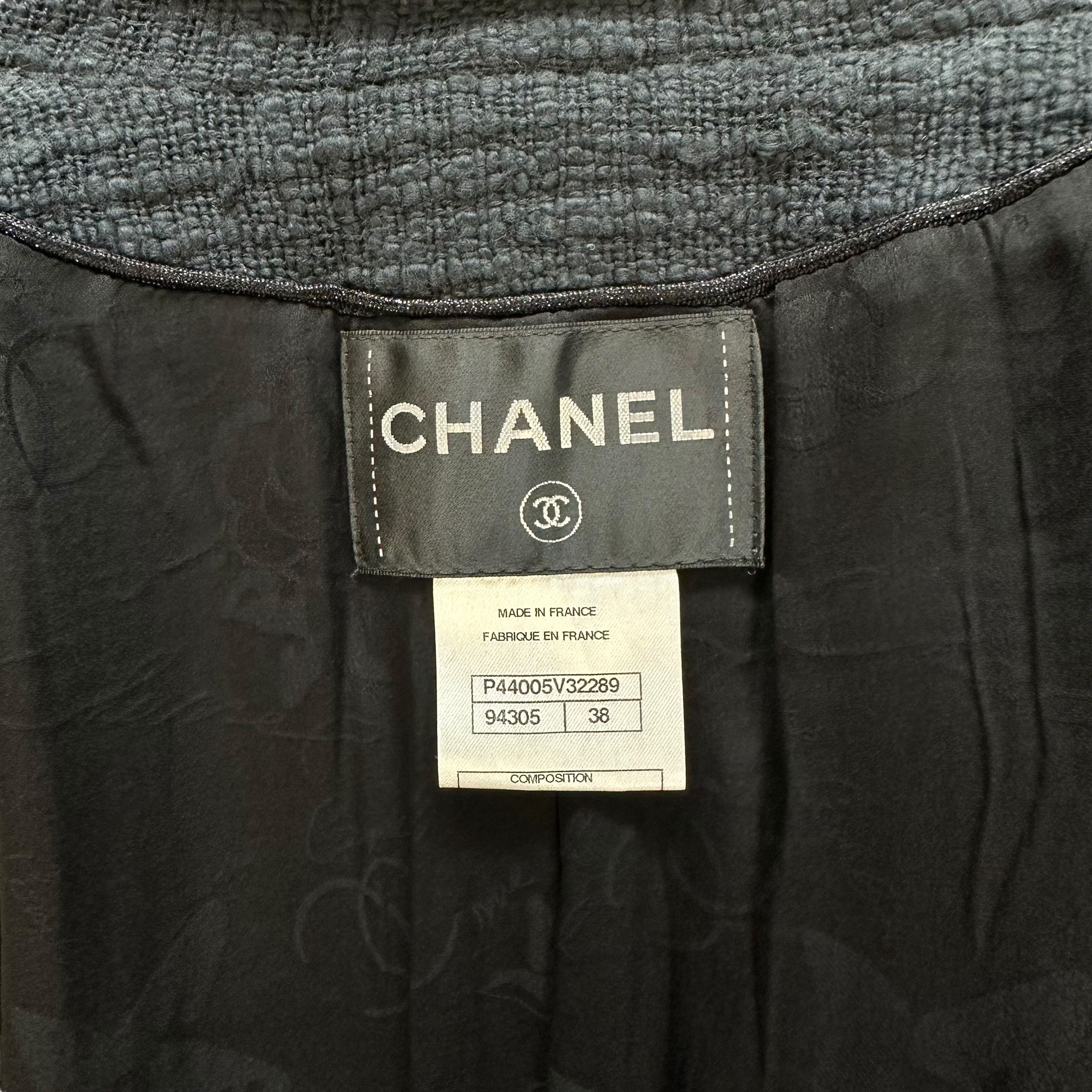 Chanel CHANEL Gray Tweed Jacket #A18-0426 Size S / US 4 / IT 40 - 9 Thumbnail