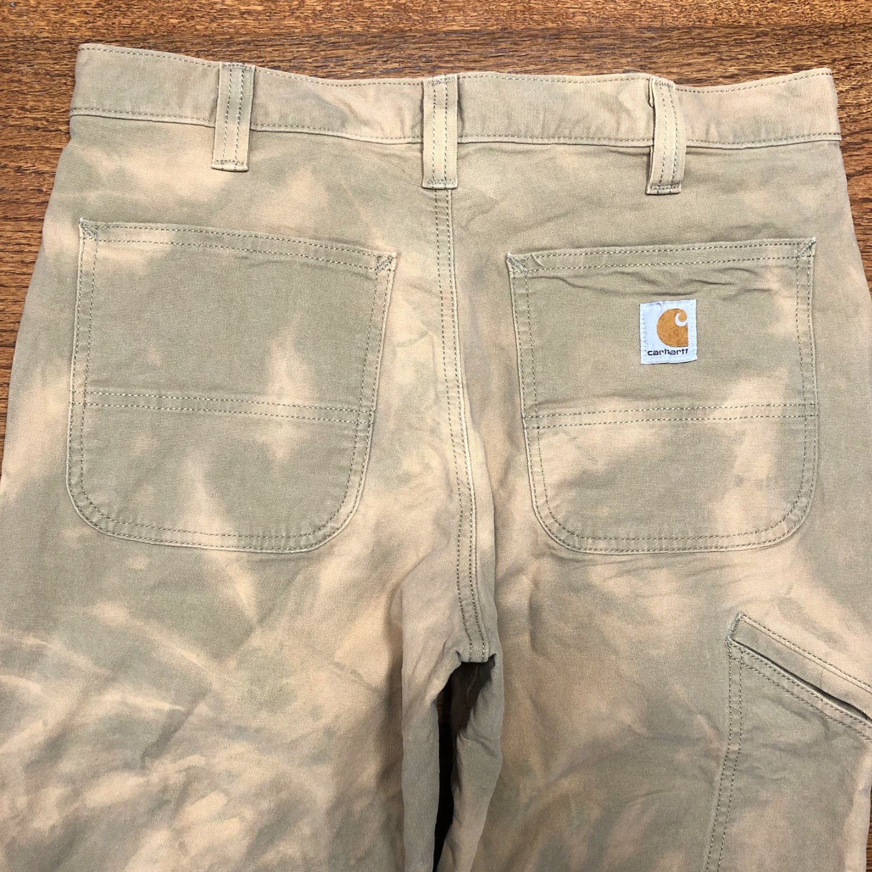 Carhartt VINTAGE Carhartt 102291 Acid Wash Tie Dye Relaxed Pants Canvas Mens 32x30 32x29 5-Pocket Workwear Jeans Belt Loops Brown Carhartt Logo Pockets Size US 32 / EU 48 - 3 Thumbnail